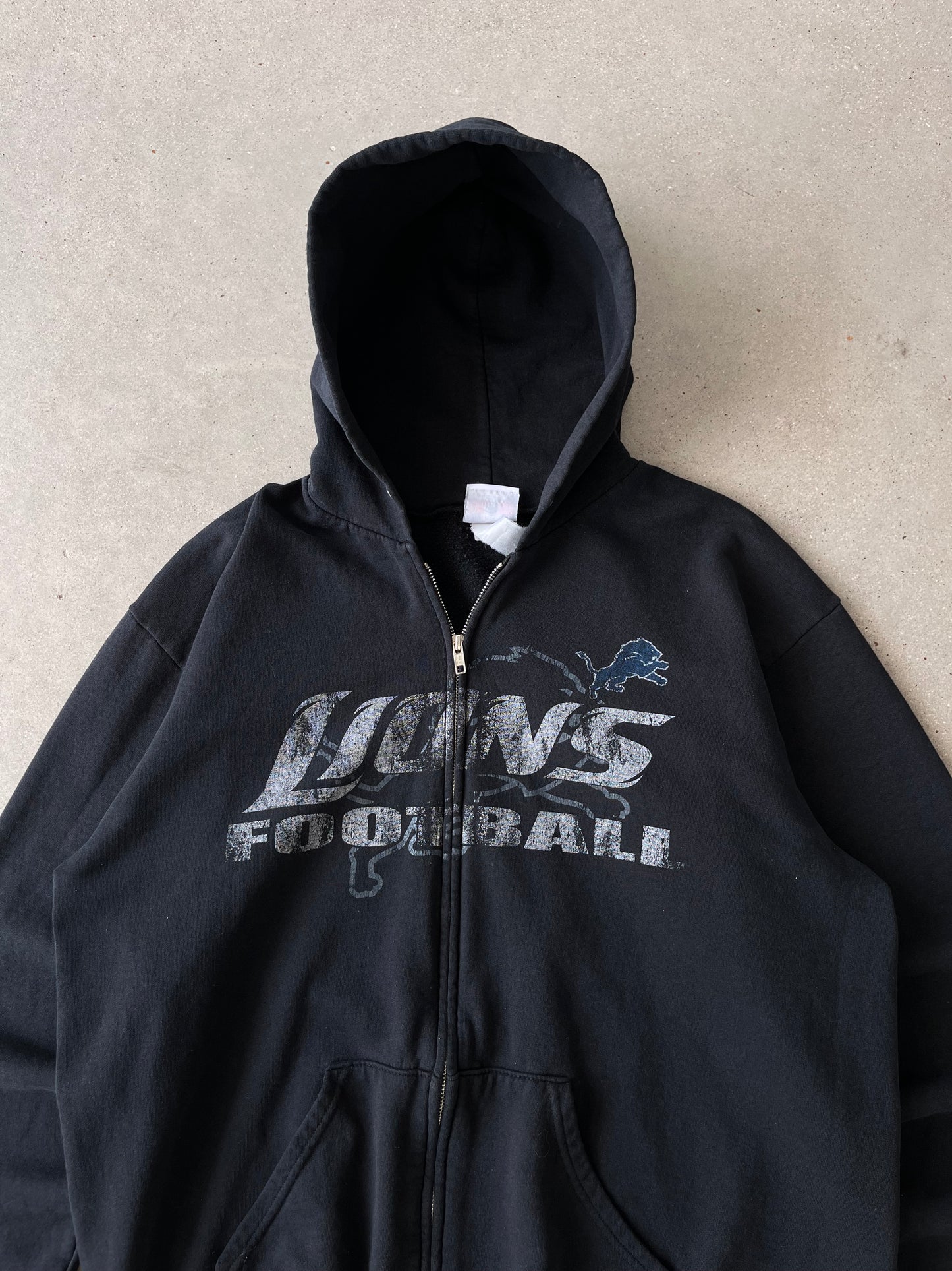 Vintage Lions Football Zip-up Hoodie - L