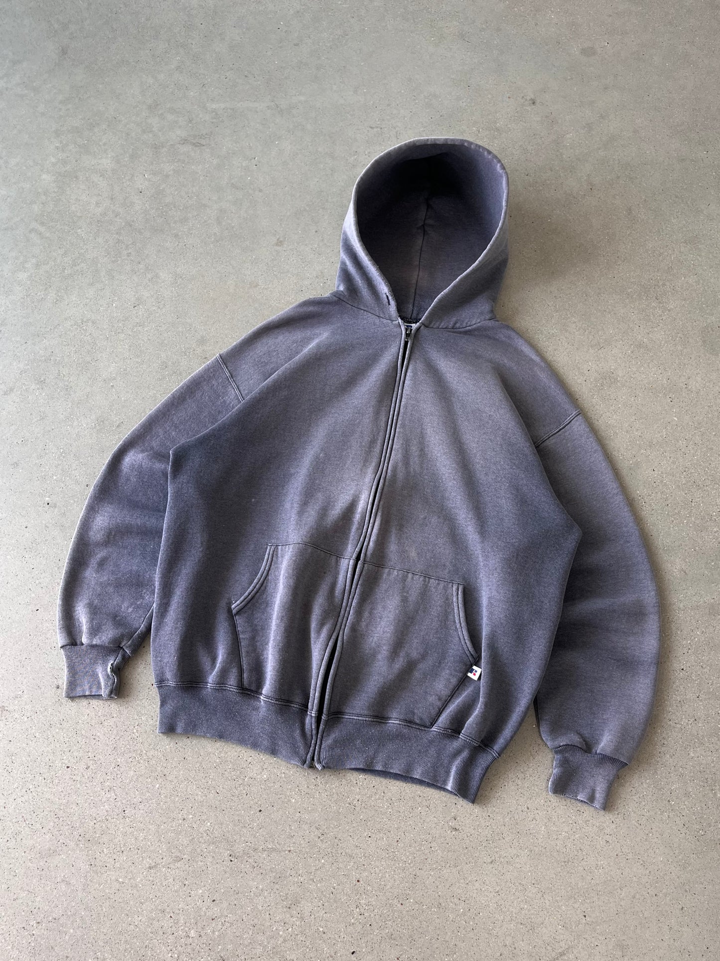 Vintage Sun Damaged Russell Athletic Zip-up Hoodie - XL