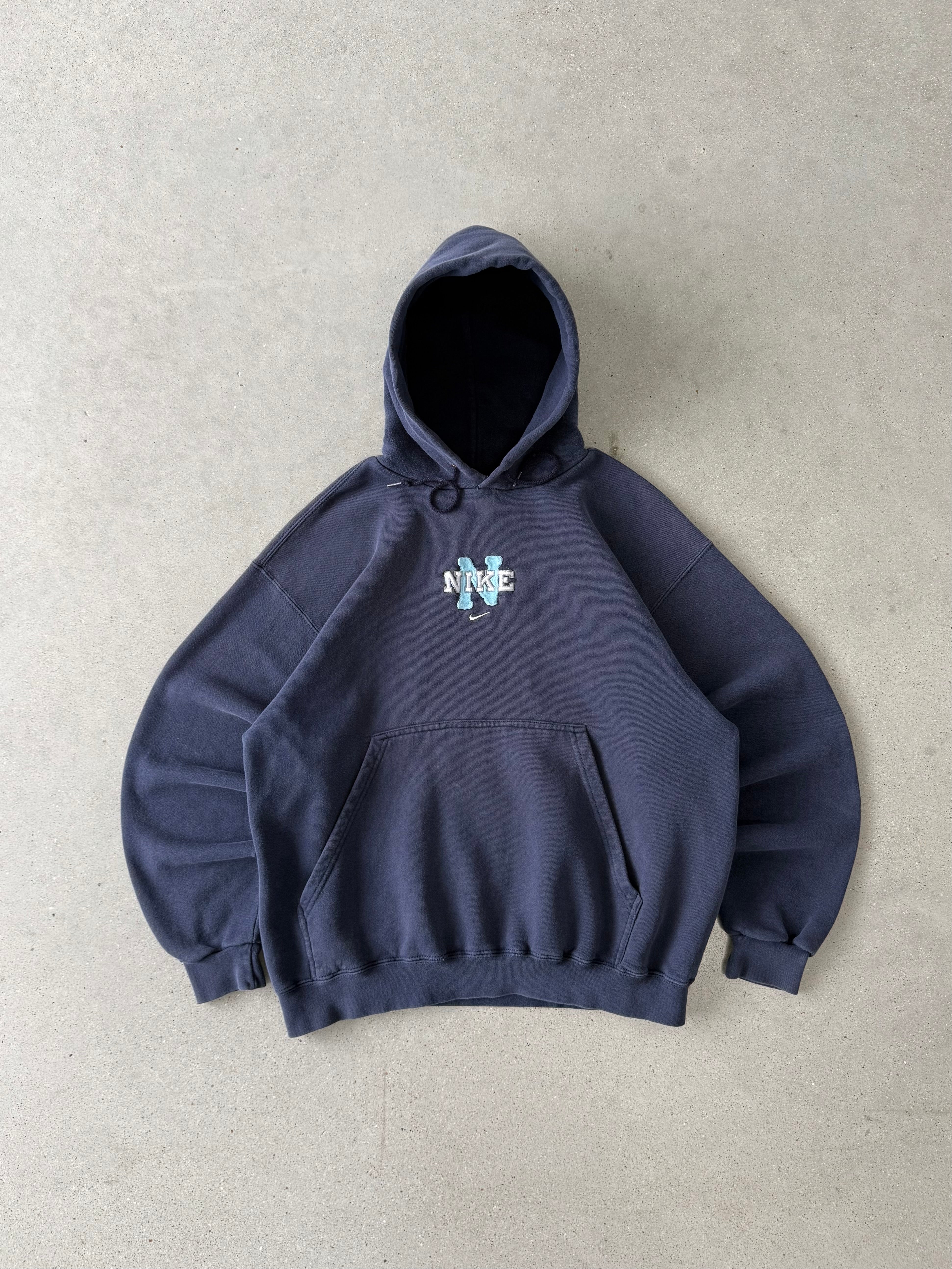 Vintage 90s Nike Center Logo Hoodie - M