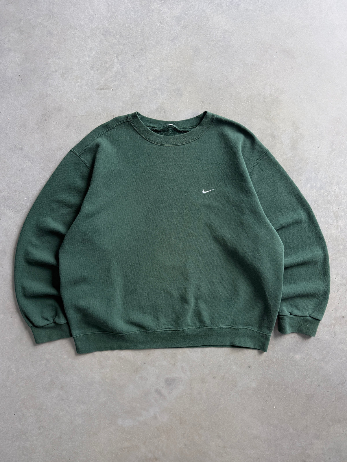Vintage 1990s Pine Tree Green Nike Mini Swoosh Crewneck (XL)
