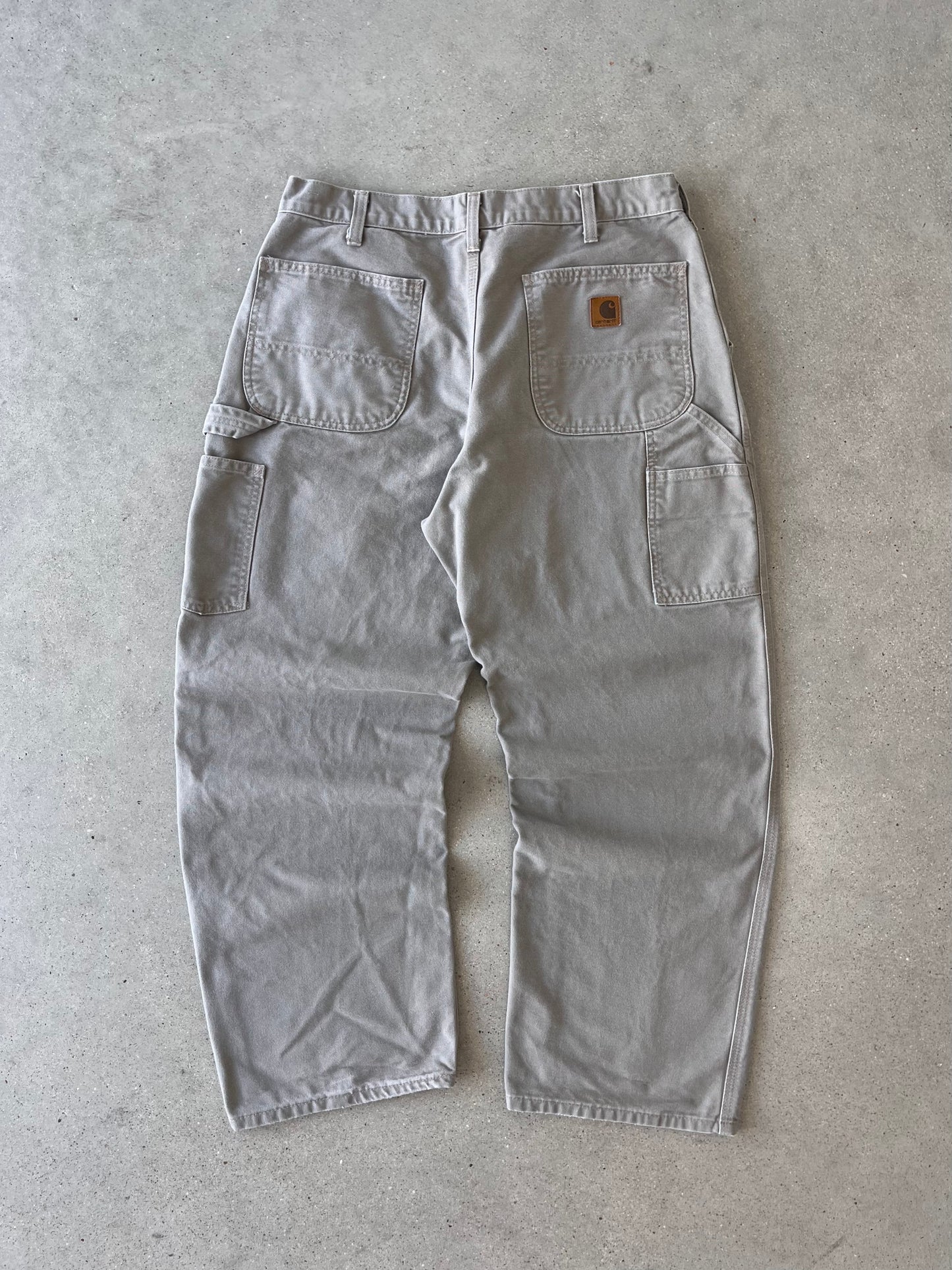 Vintage Carhartt Mocha-grey Carpenter Pants - 33x30