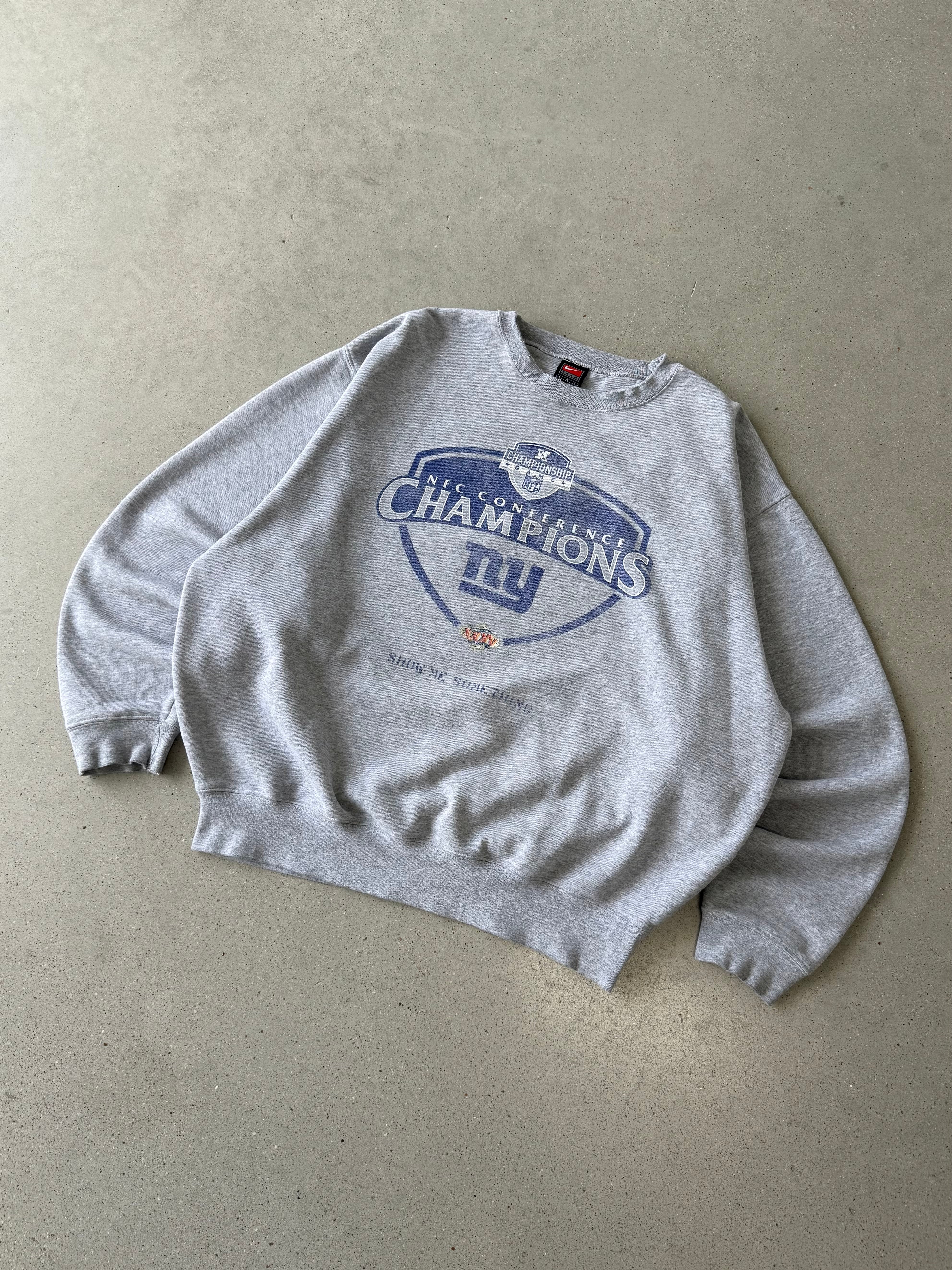 Vintage Nike TEAM NY Giants Super-Bowl Crewneck - L