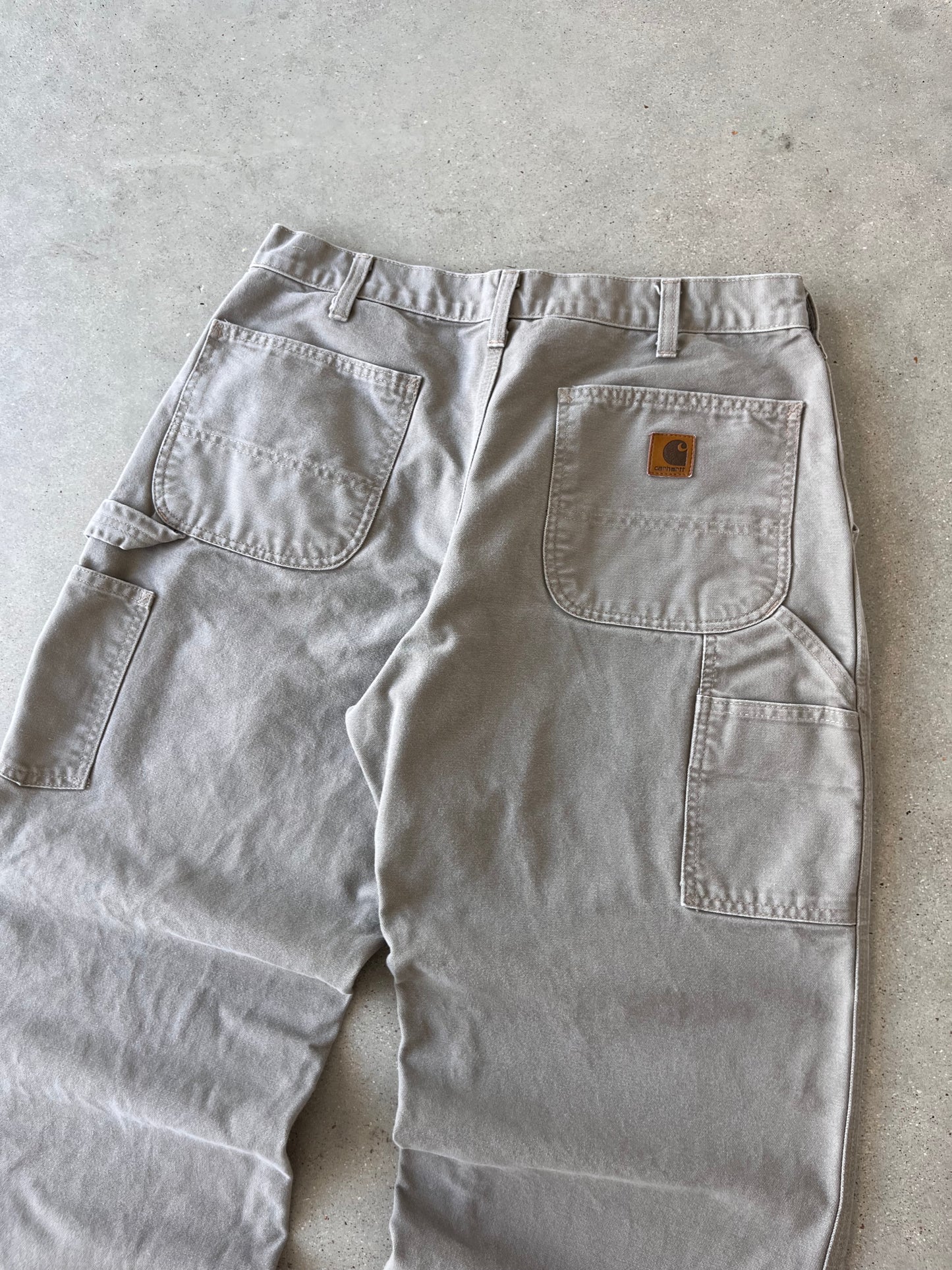 Vintage Carhartt Mocha-grey Carpenter Pants - 33x30