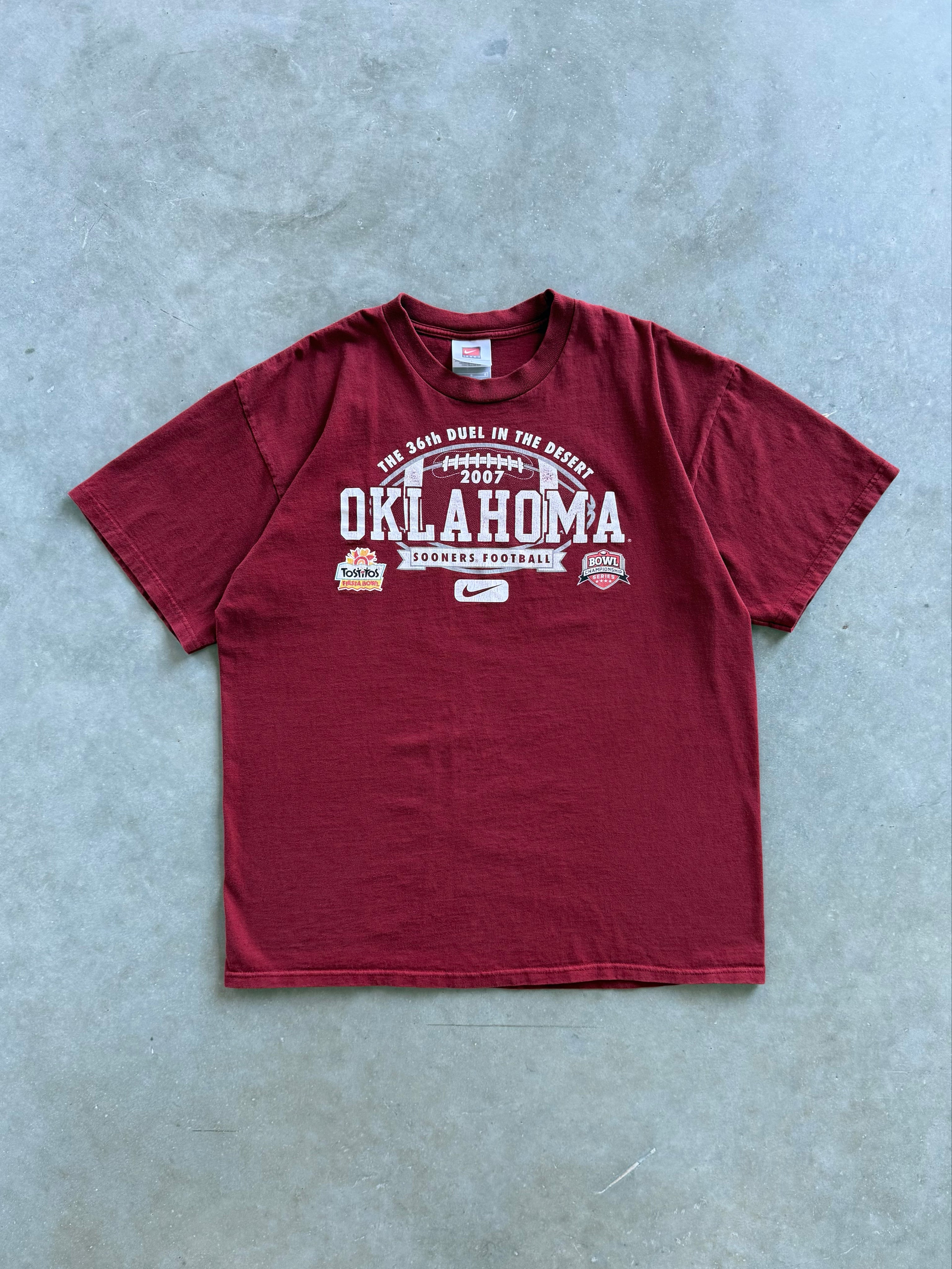 Vintage 2007 Oklahoma Sooners Football Nike T-shirt (L)