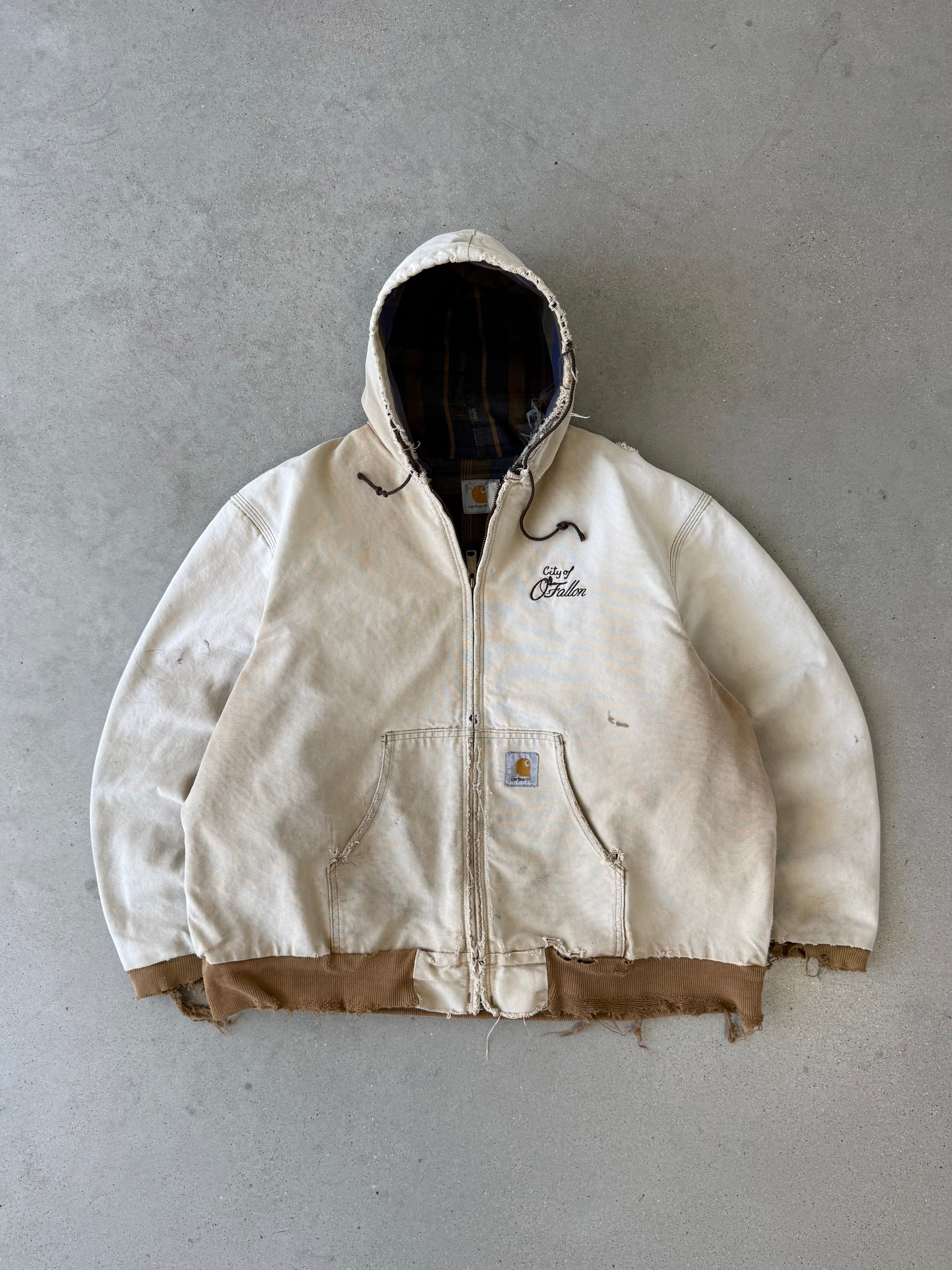 Vintage Carhartt Distressed Flanell-lined Active Jacket - XL