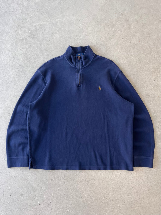 Vintage Polo Ralph Lauren Navy Quarter Zip - XL