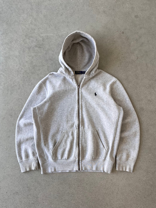 Vintage Polo Ralph Lauren Heather gray Zip-up Hoodie - L