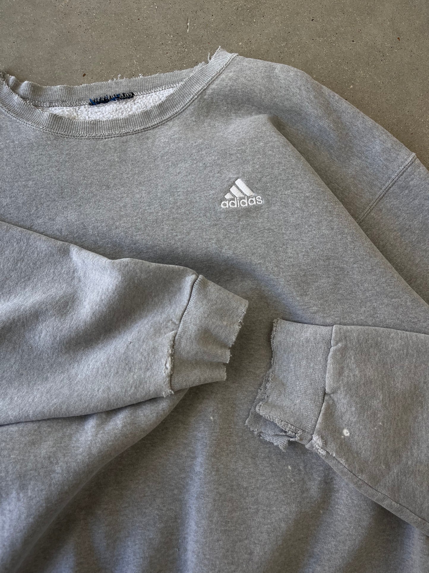 Vintage Adidas Heather-grey Crewneck - XL