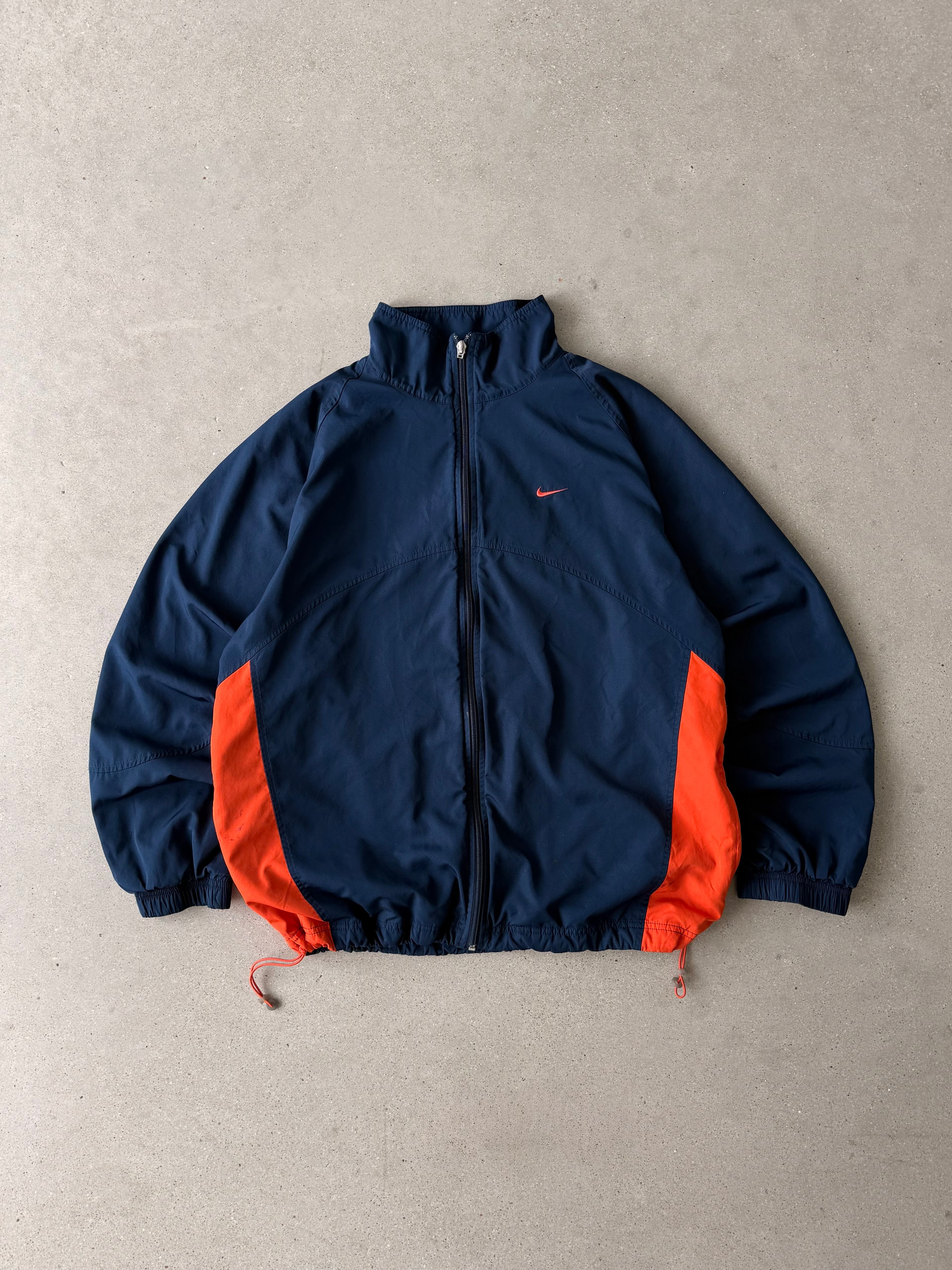 Vintage 2000s Nike Navy/Orange Track Jacket - L