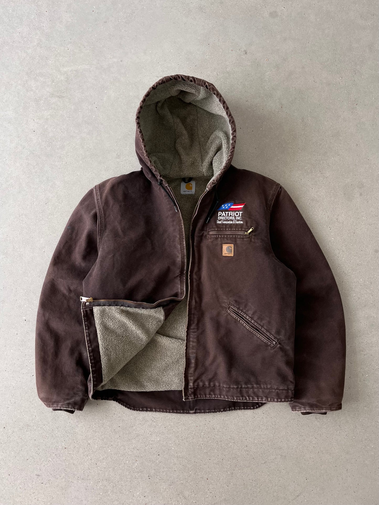 Vintage Carhartt Brown Sherpa-lined Armstrong Jacket - L