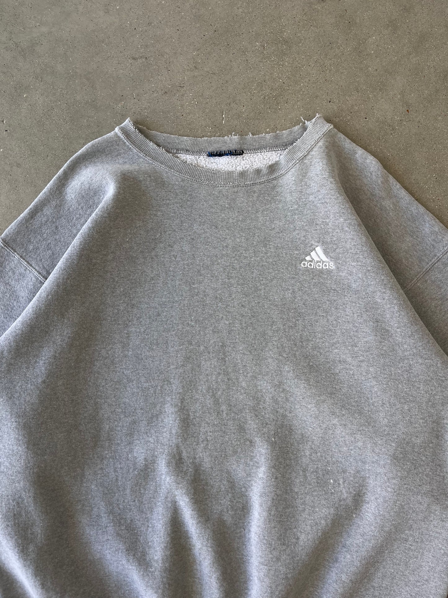 Vintage Adidas Heather-grey Crewneck - XL