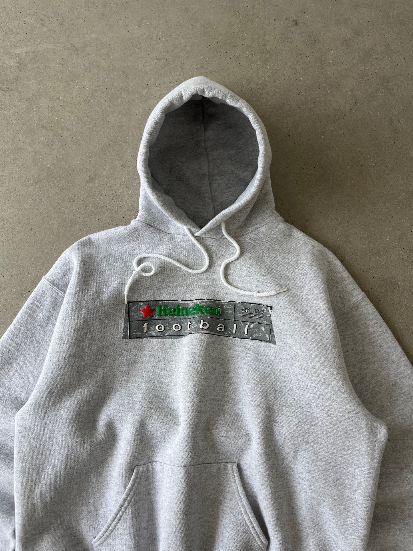 Vintage 1990s Heineken Football Lee Hoodie - L