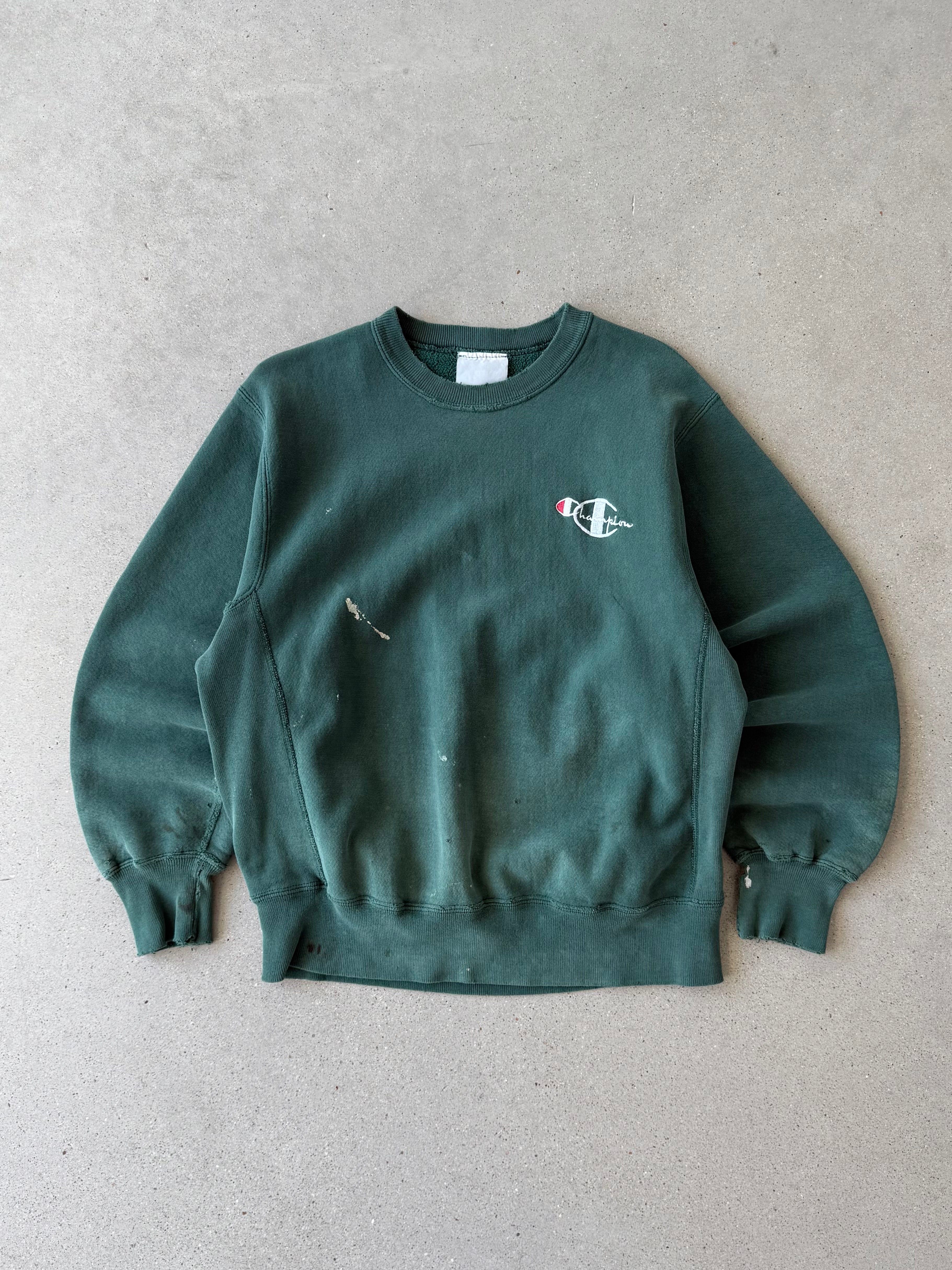 Vintage Champion Reverse Weave Green  Sweatshirt - L