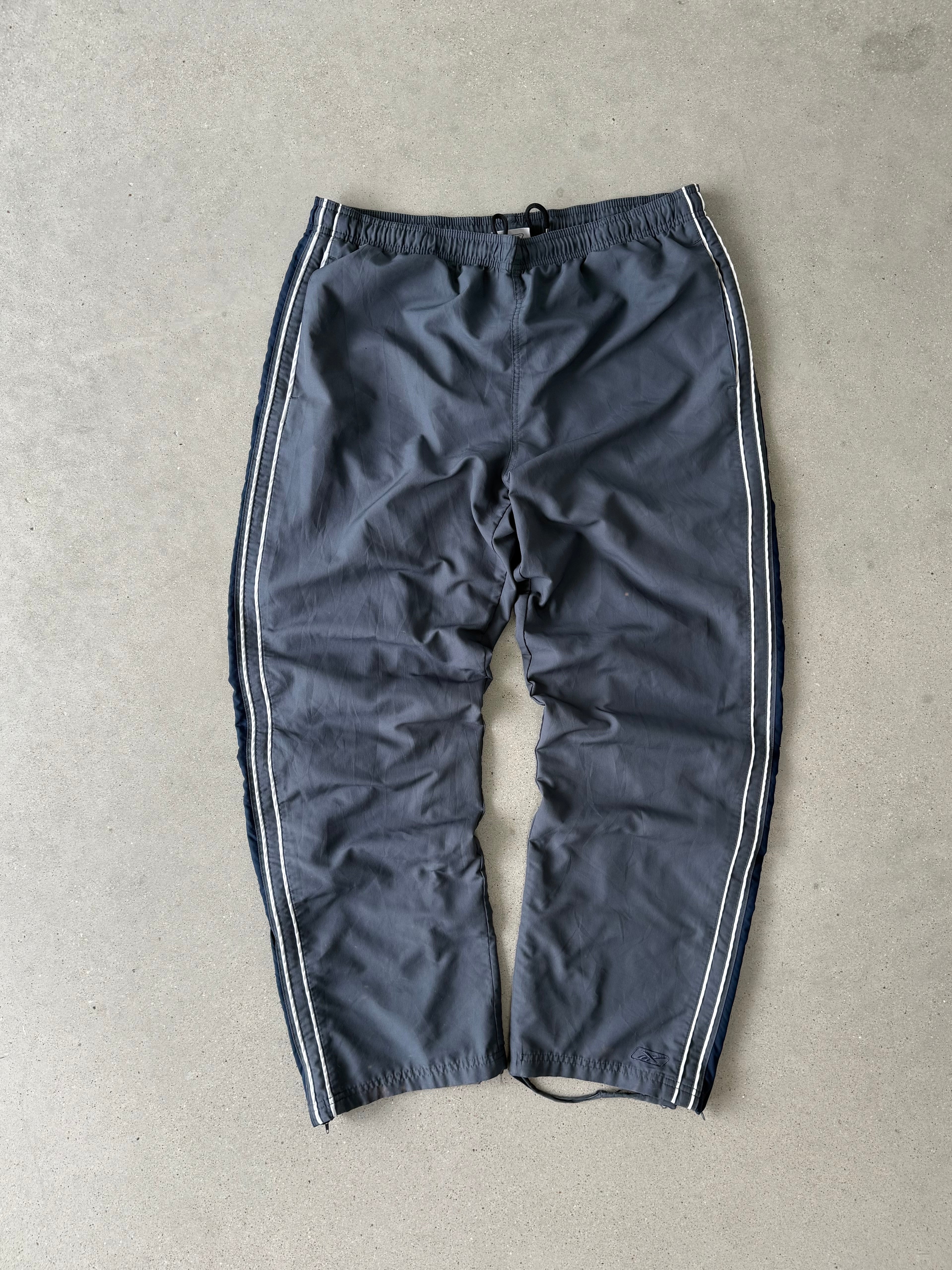 Vintage Reebok Gray/White Track Pants - L