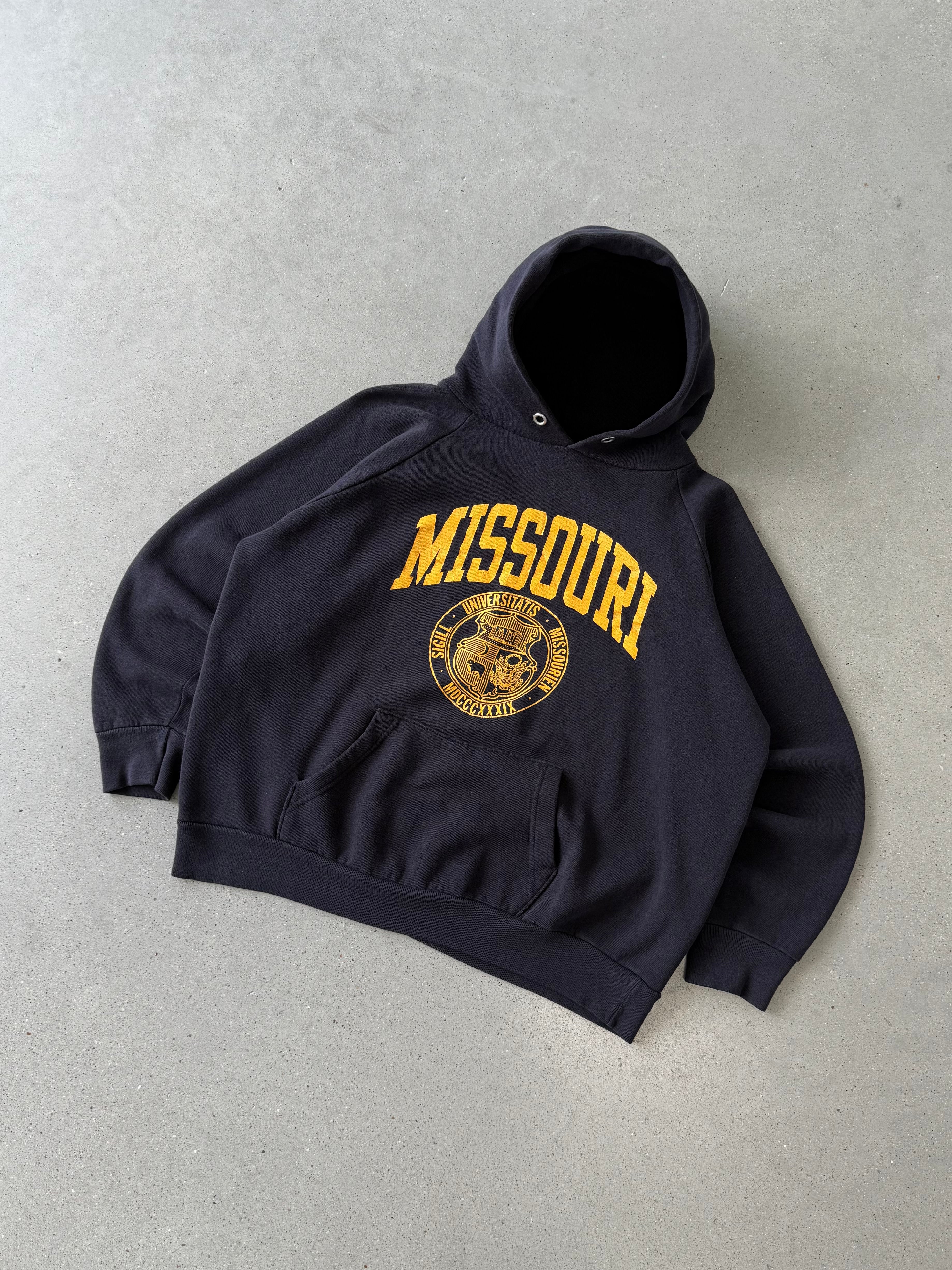 Vintage 80s Champion University of Missouri Boxy Hoodie - M