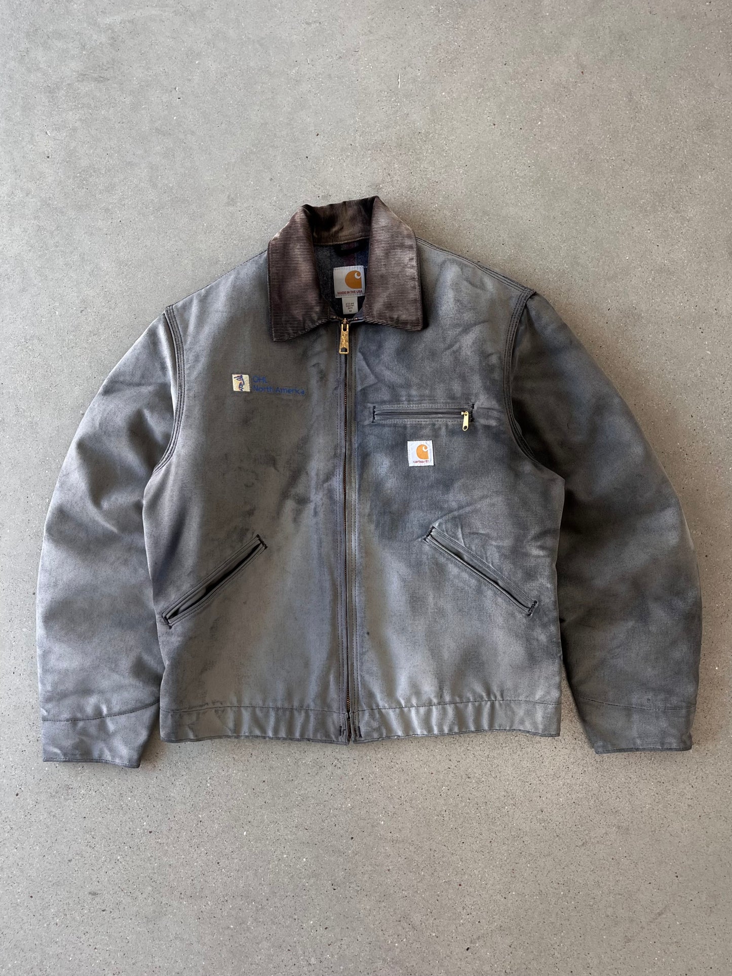 Vintage Carhartt Sun Faded Blanket-lined Detroit Jacket - M