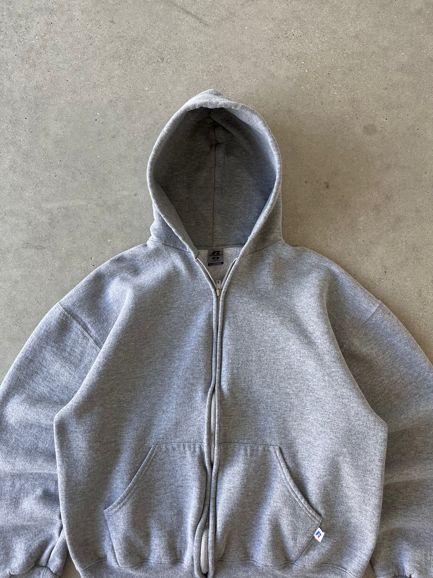 Vintage Gray Russell Athletic Zip-up Hoodie - M