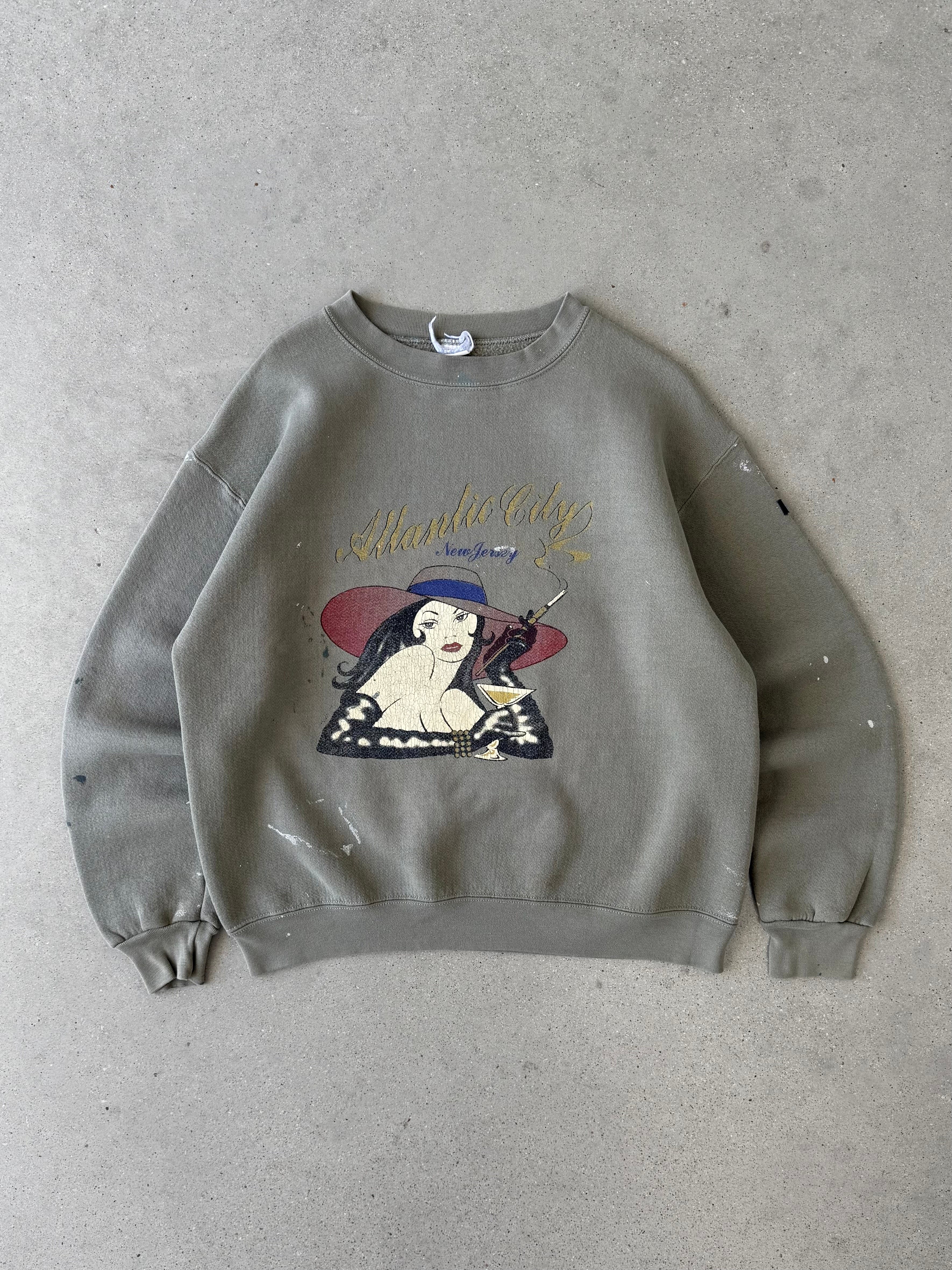 Vintage Atlantic City New Jersey Painter's Crewneck - M
