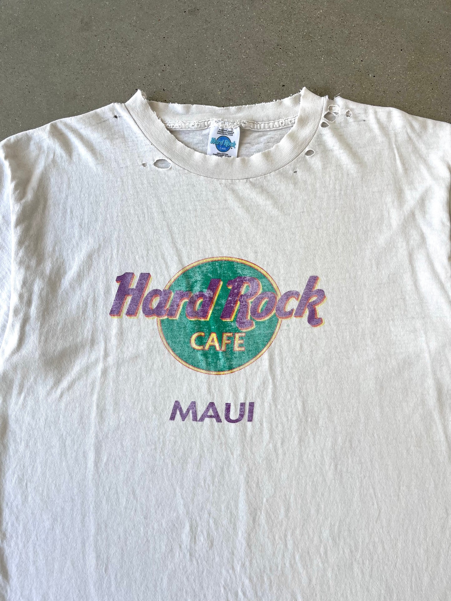 Vintage Hard Rock Cafe Maui Distressed Tee - XL