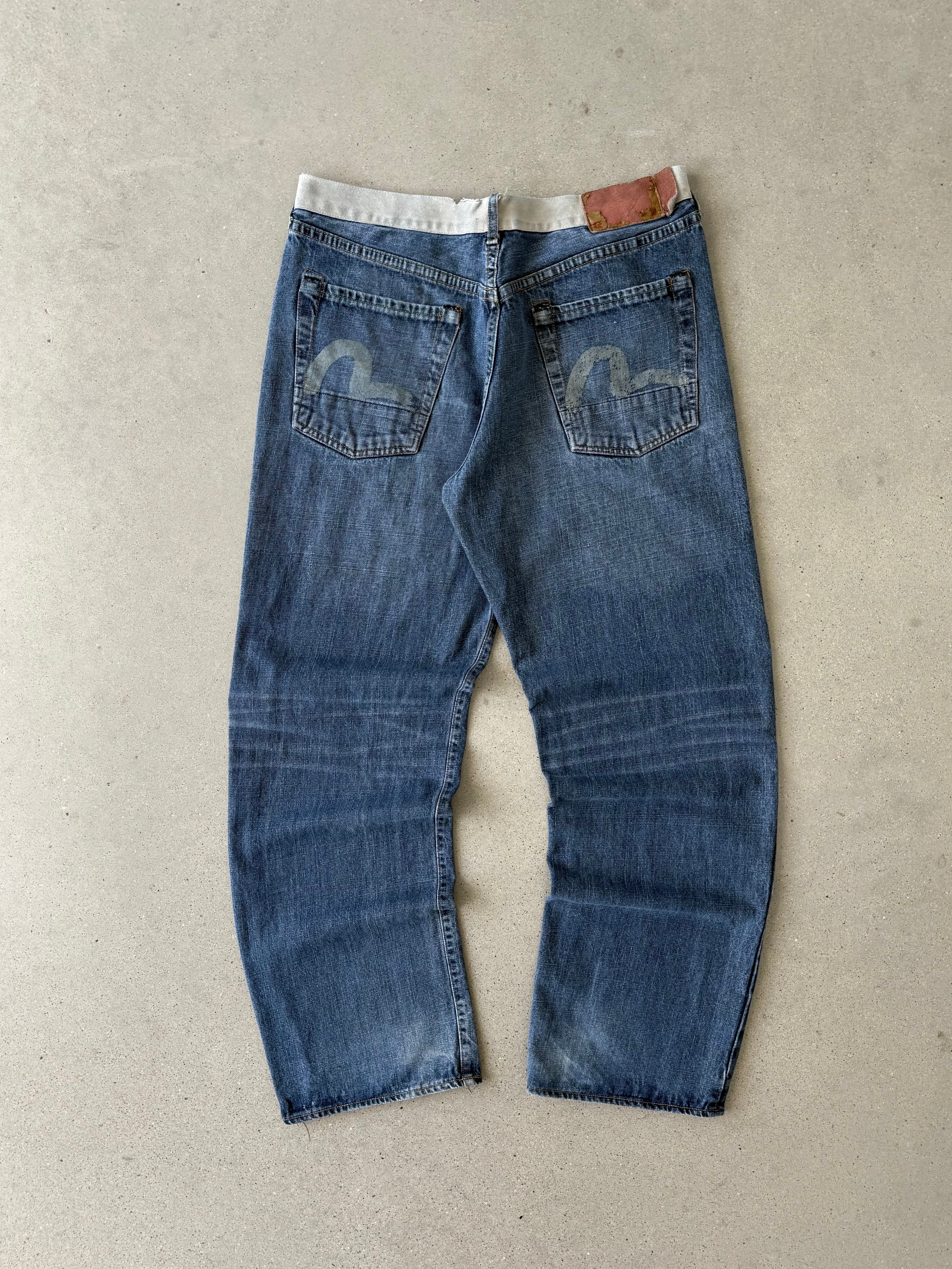 Vintage Y2K EVISU Japanese Brand Jeans - 34x33