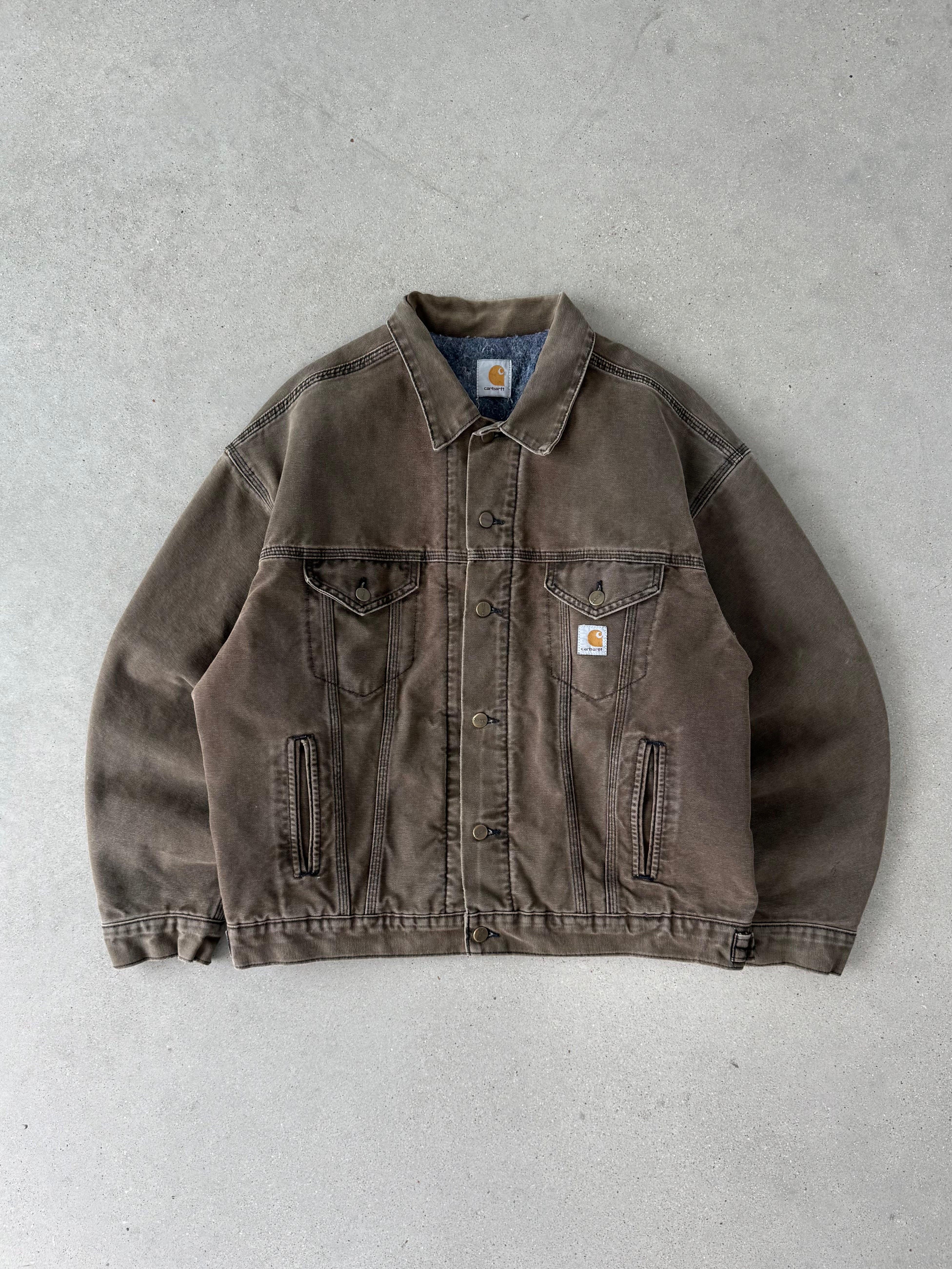 Vintage Carhartt JB182 Rust Denim Jacket - XL