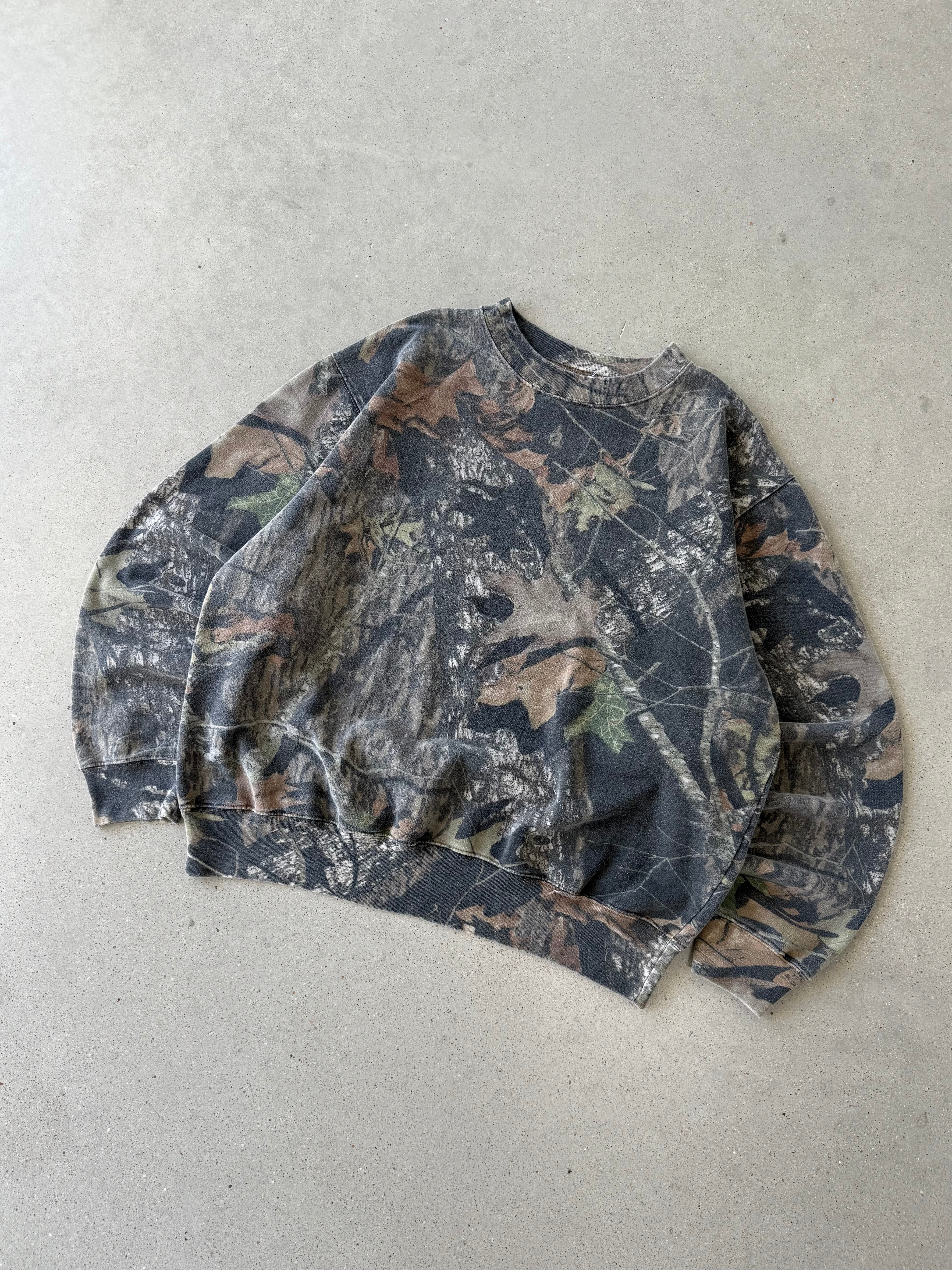 Vintage 90s Mossy Oak Realtree Camo Crewneck - XL