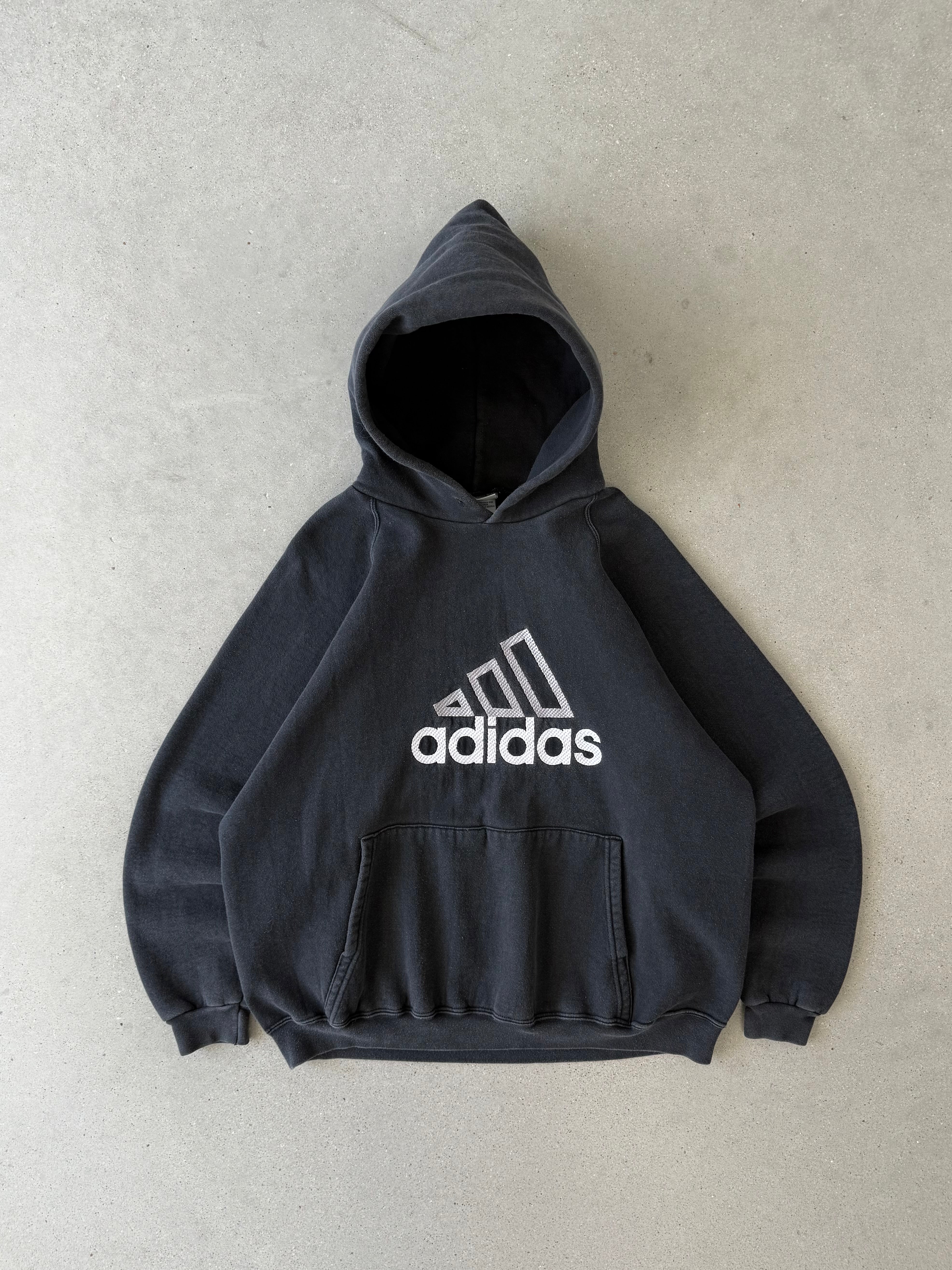 Vintage Adidas Embroidered Hoodie - XL