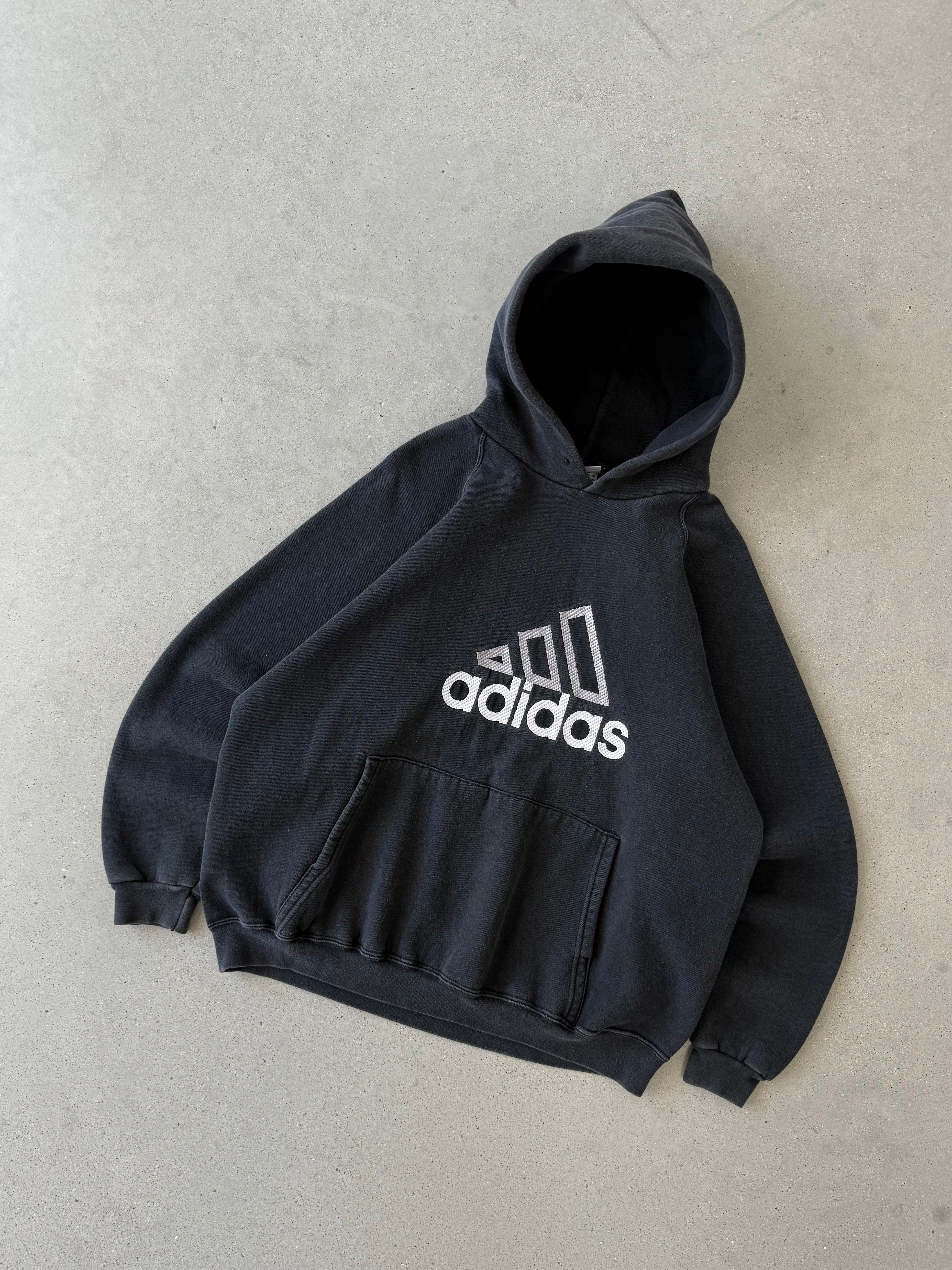 Vintage Adidas Embroidered Hoodie - XL