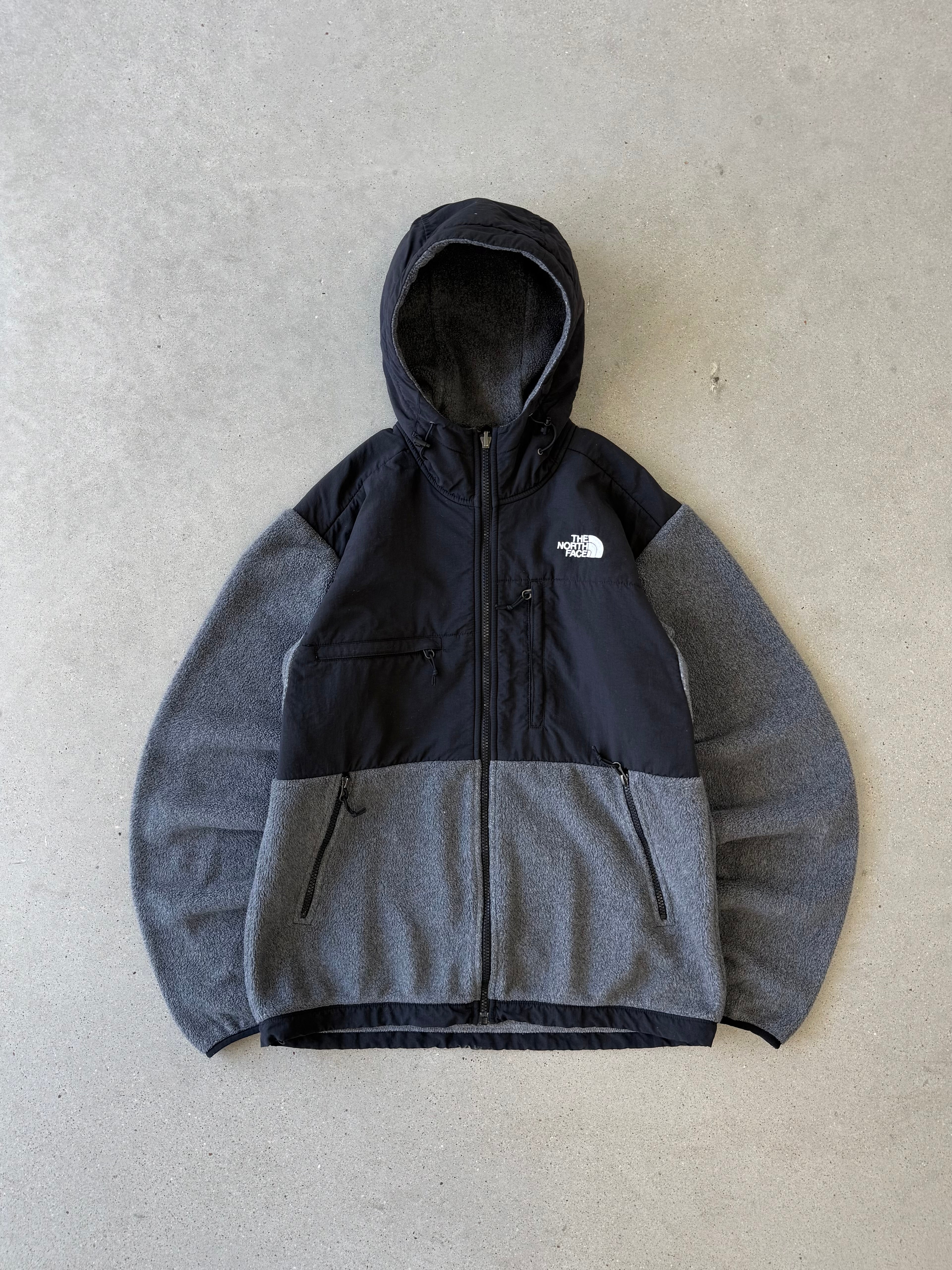 Vintage The North Face Denali Hooded Jacket - S (Black/Gray)