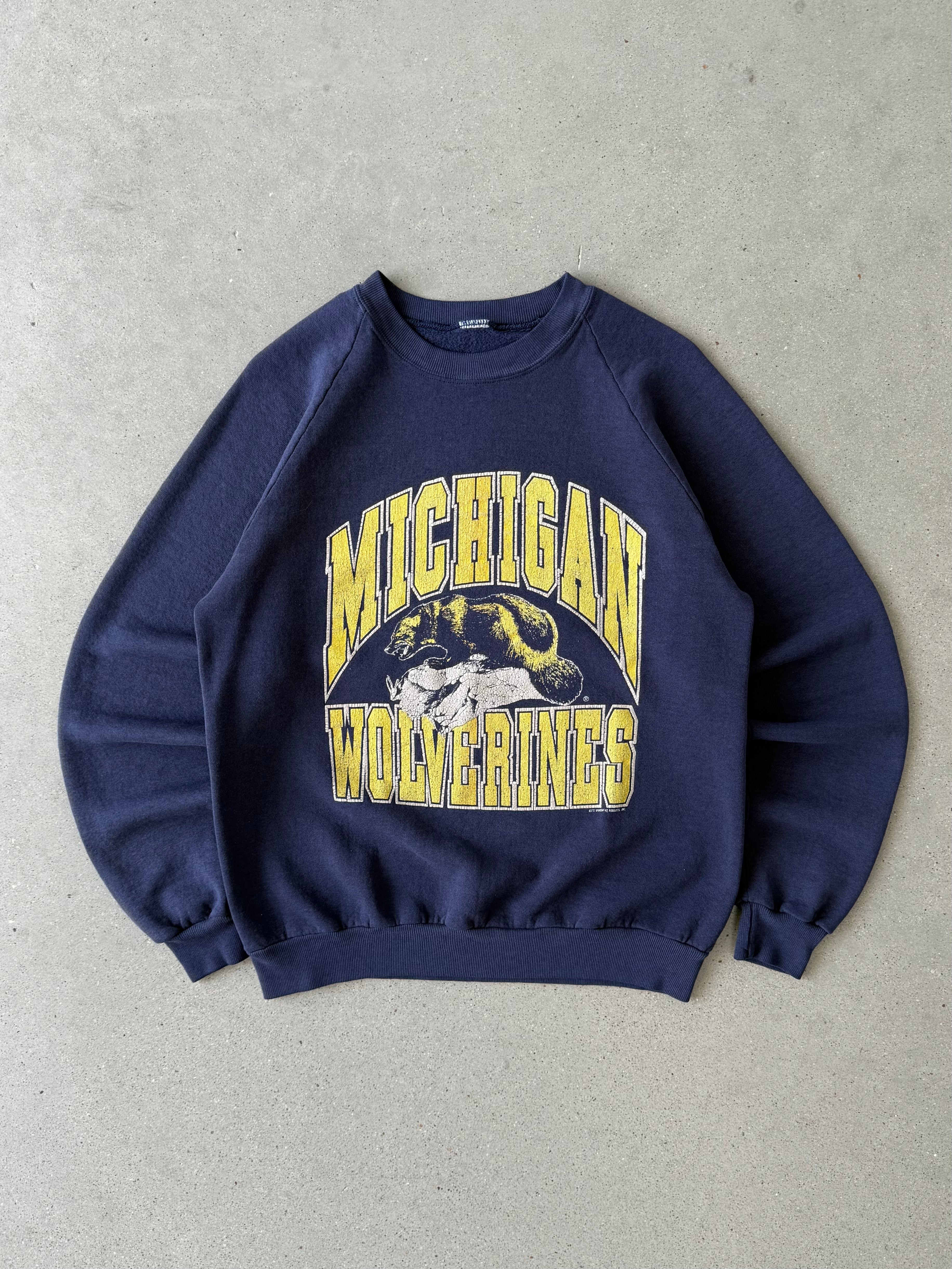 Vintage 80s Michigan Wolverines Crewneck - M