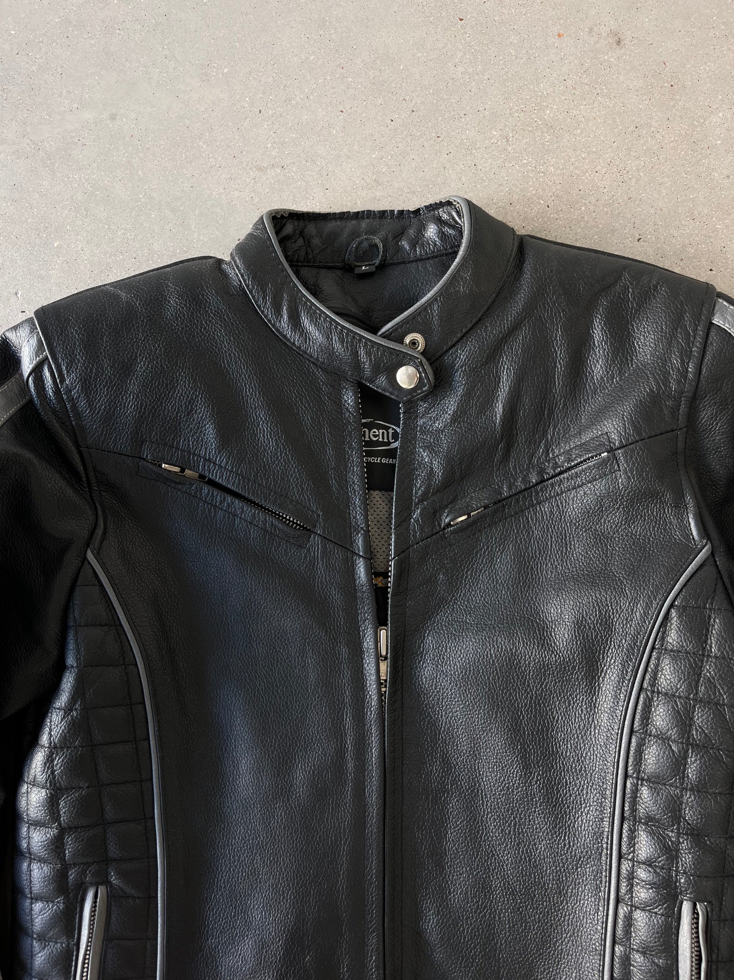 Vintage Xelement Leather Biker Jacket  - L