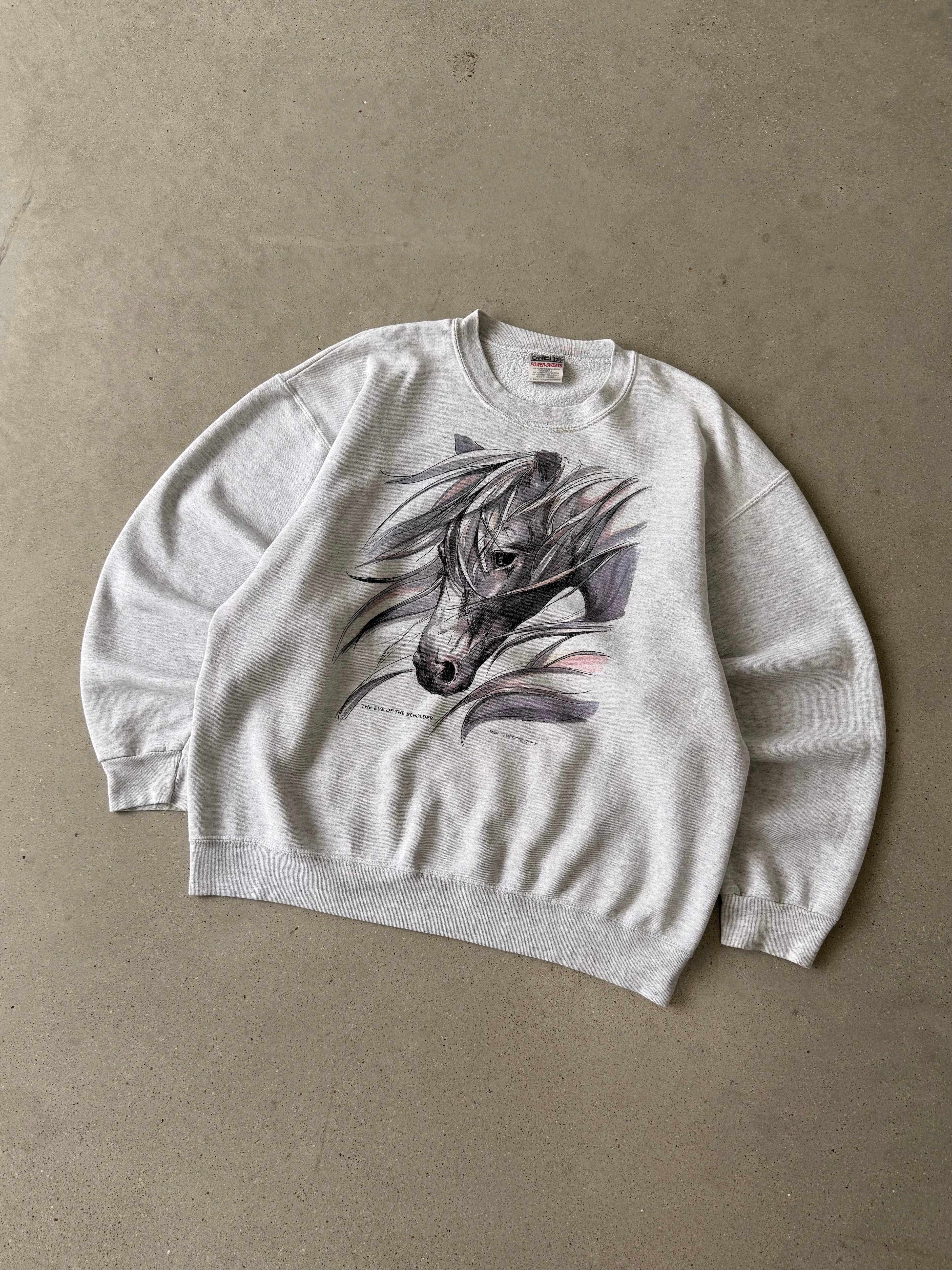 Vintage Majestic Horse Sweatshirt - XL