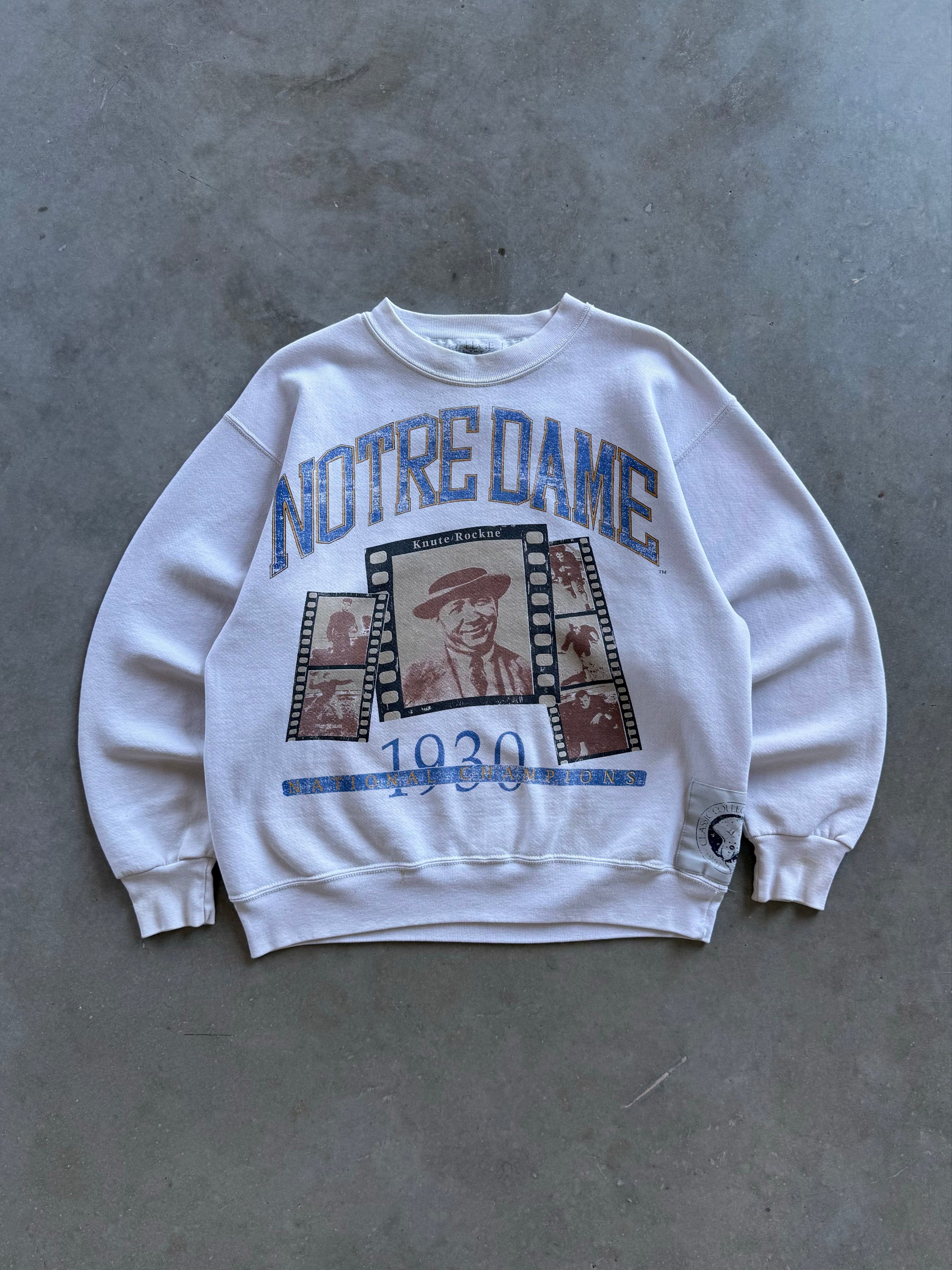 Vintage 1990s Notre Dame "Knute Rockne Era"Sweatshirt (L)