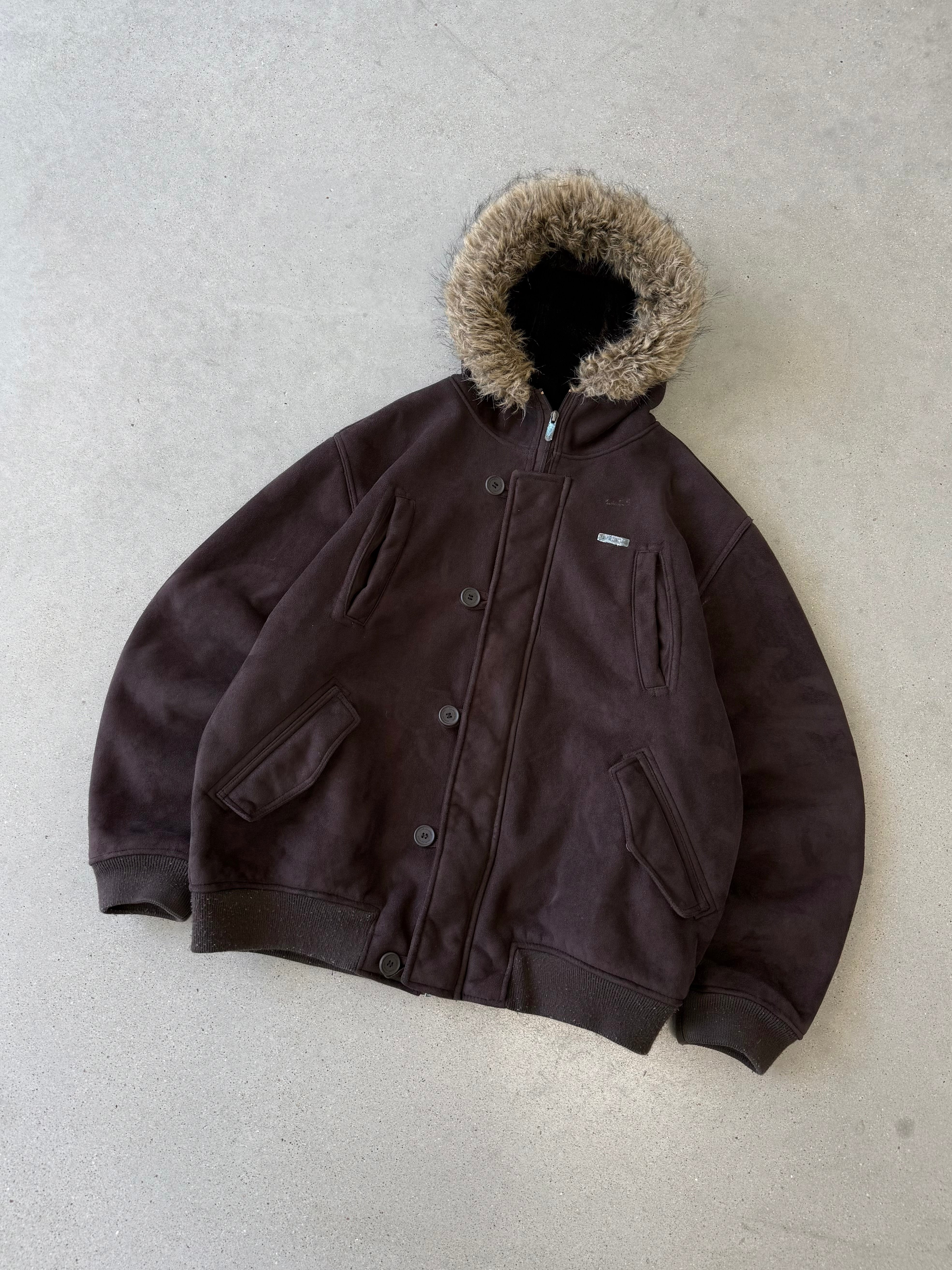 Vintage Ecko Unltd. Faux Suede Bomber - XL