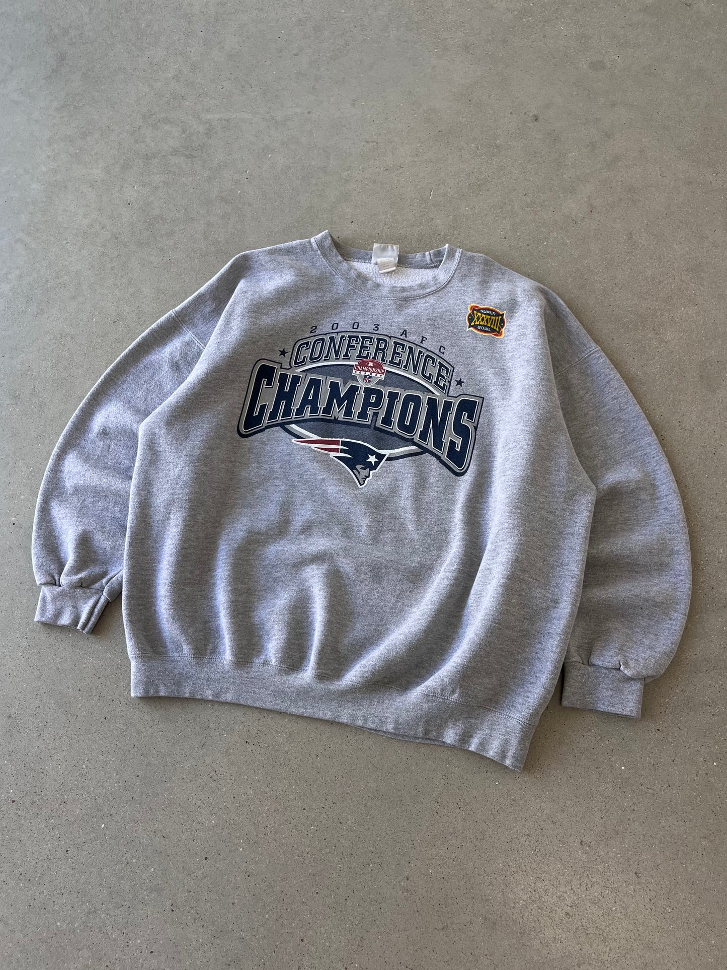 Vintage 2003 New England Champions Crewneck - XXL