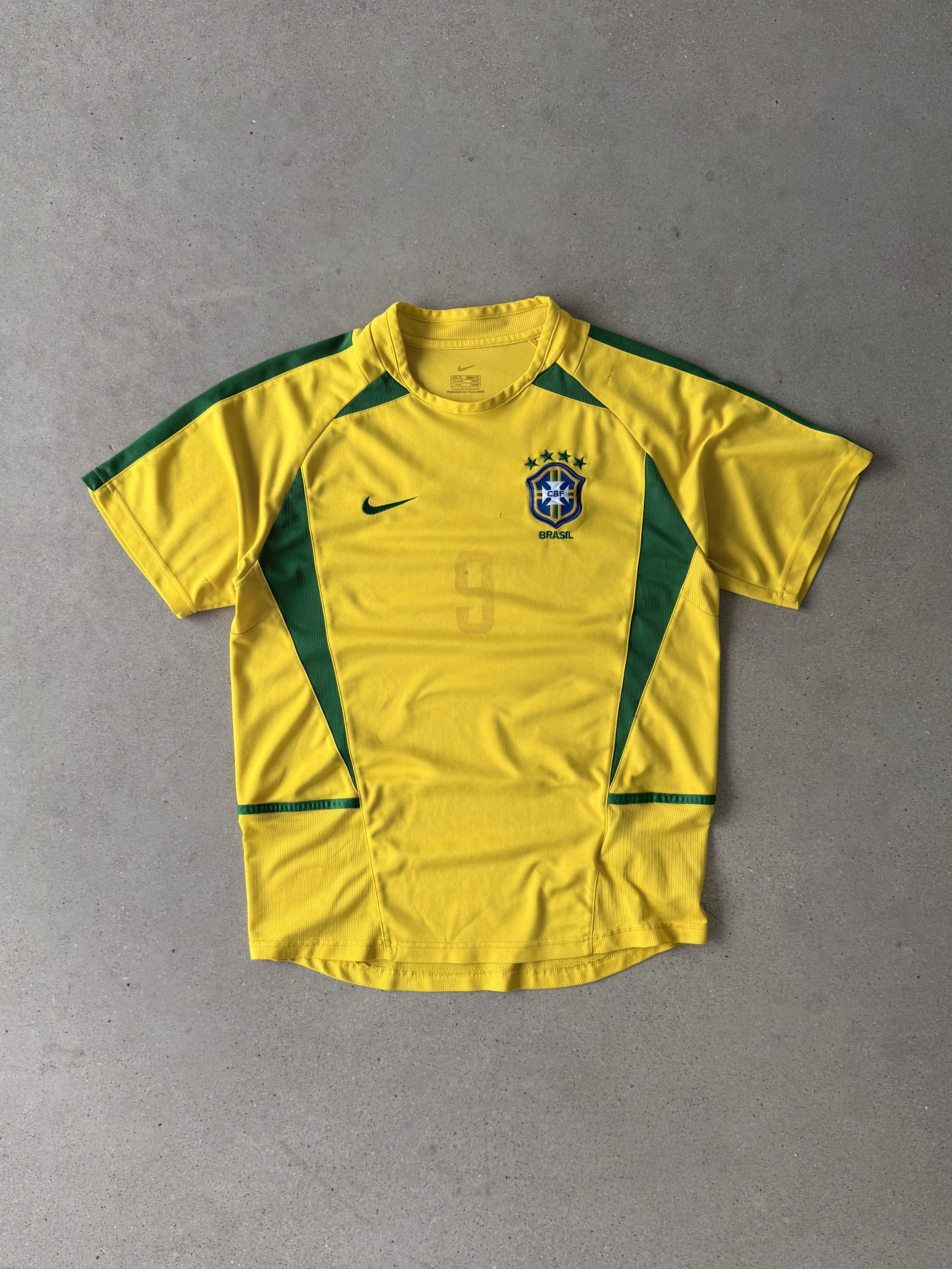 2002 Brazil World Cup Home Kit (Ronaldo #9) - XL