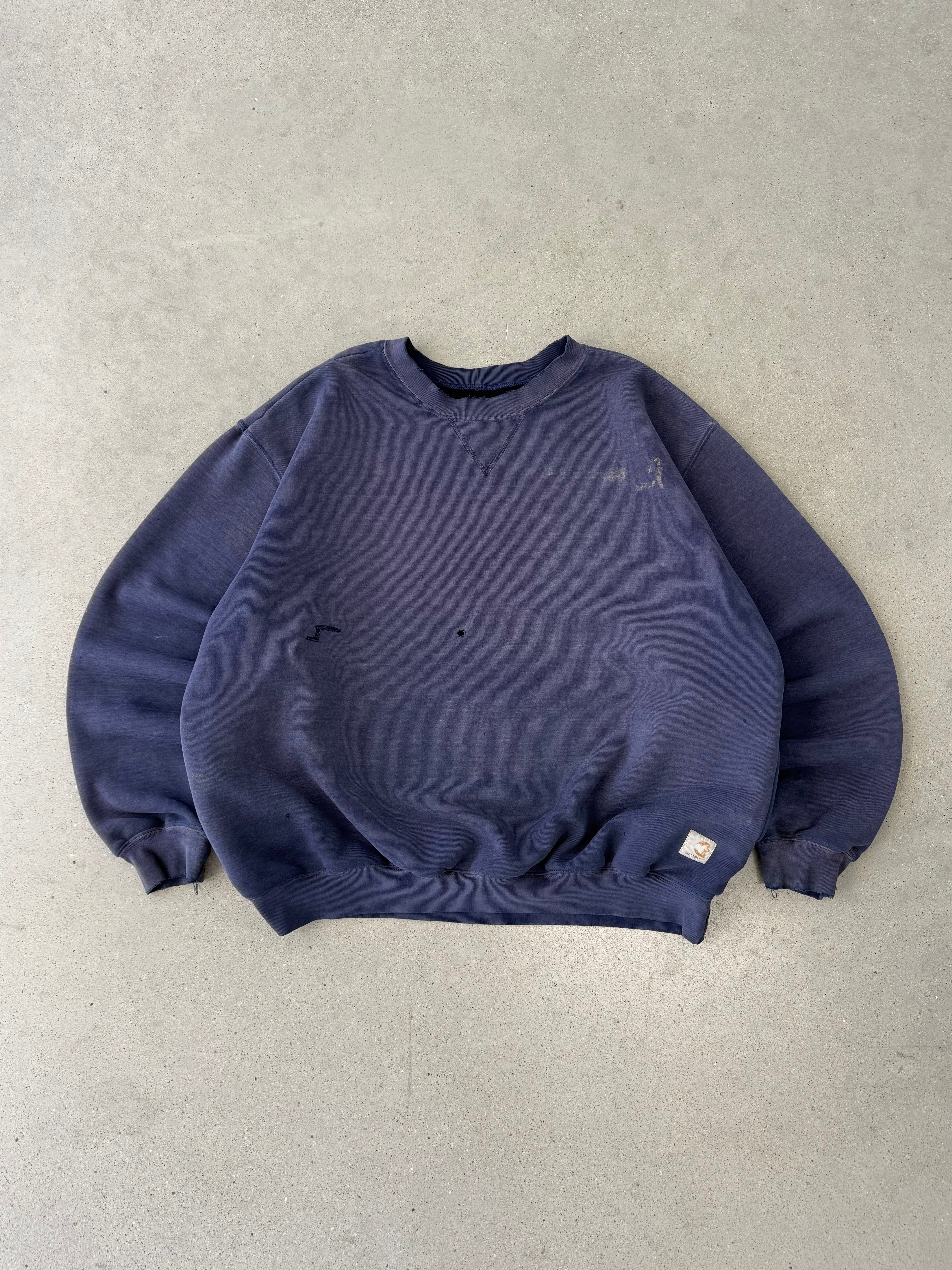 Vintage 90s Carhartt Distressed Thermal-lined Sweatshirt - XL