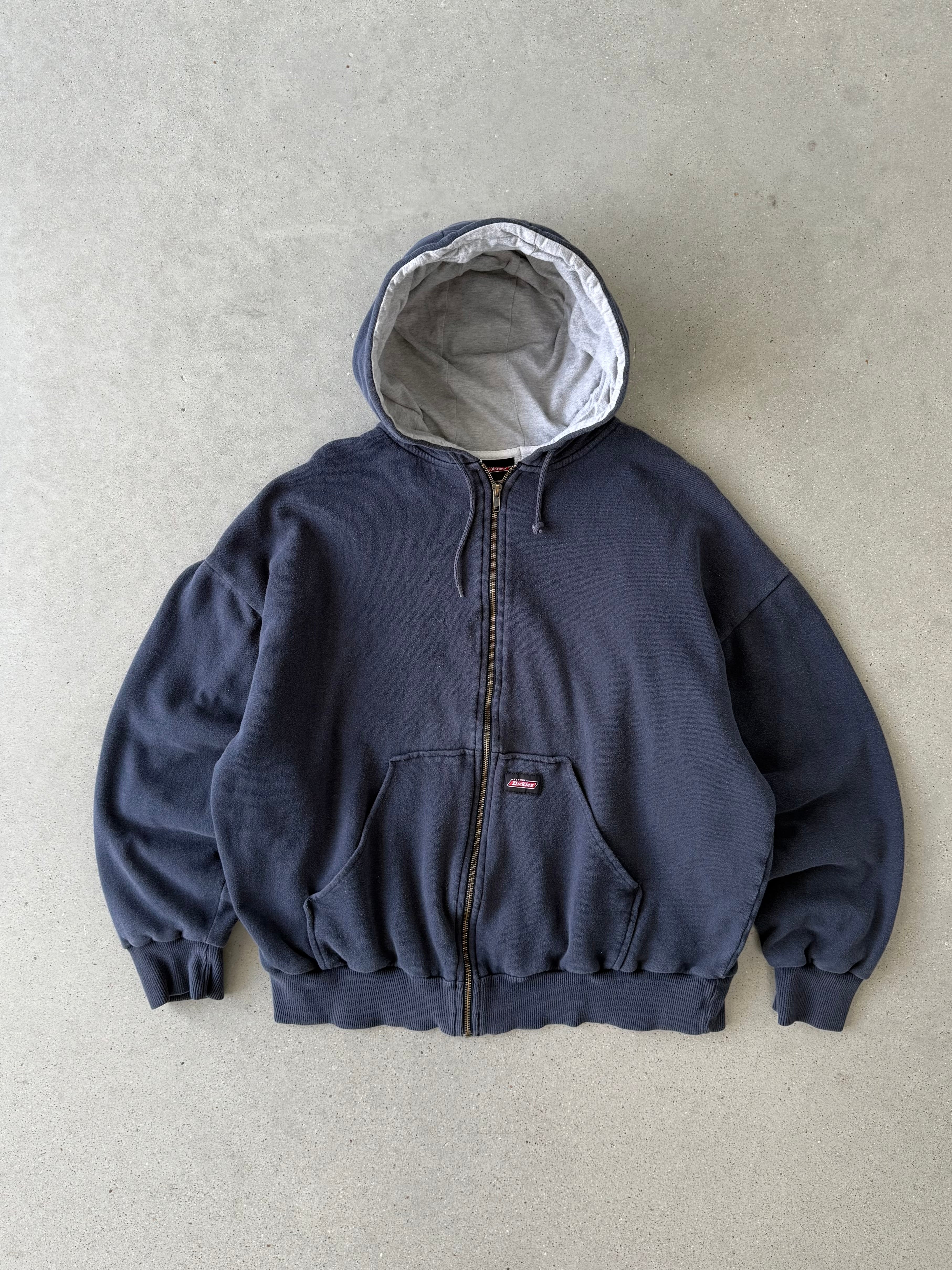 Vintage Dickies Thermal-lined Zip-up Hoodie - XL