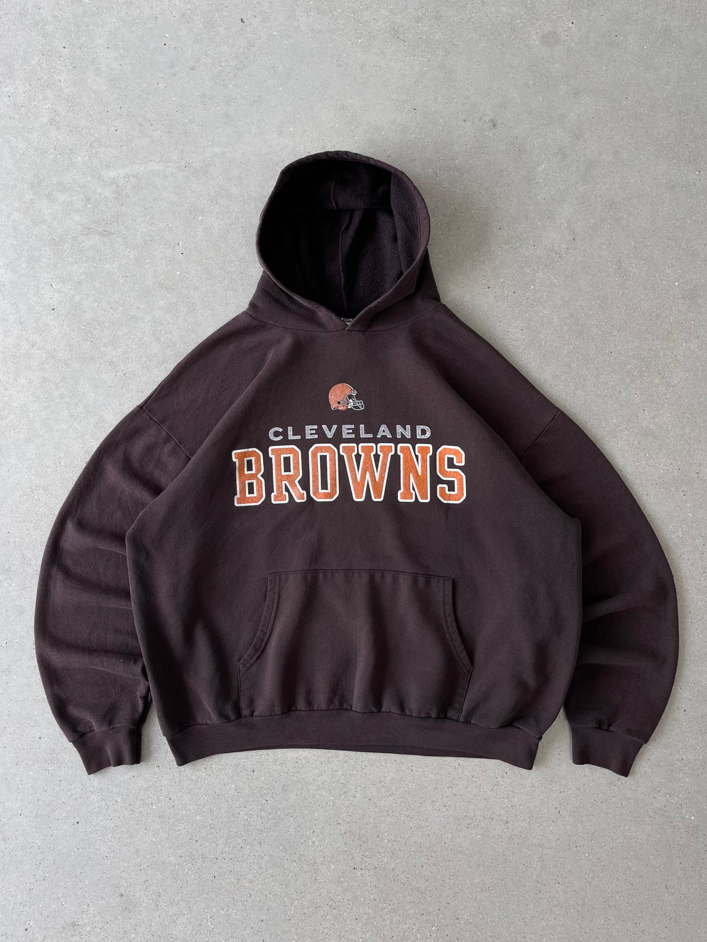 Vintage Cleveland Brown Boxy Hoodie - L