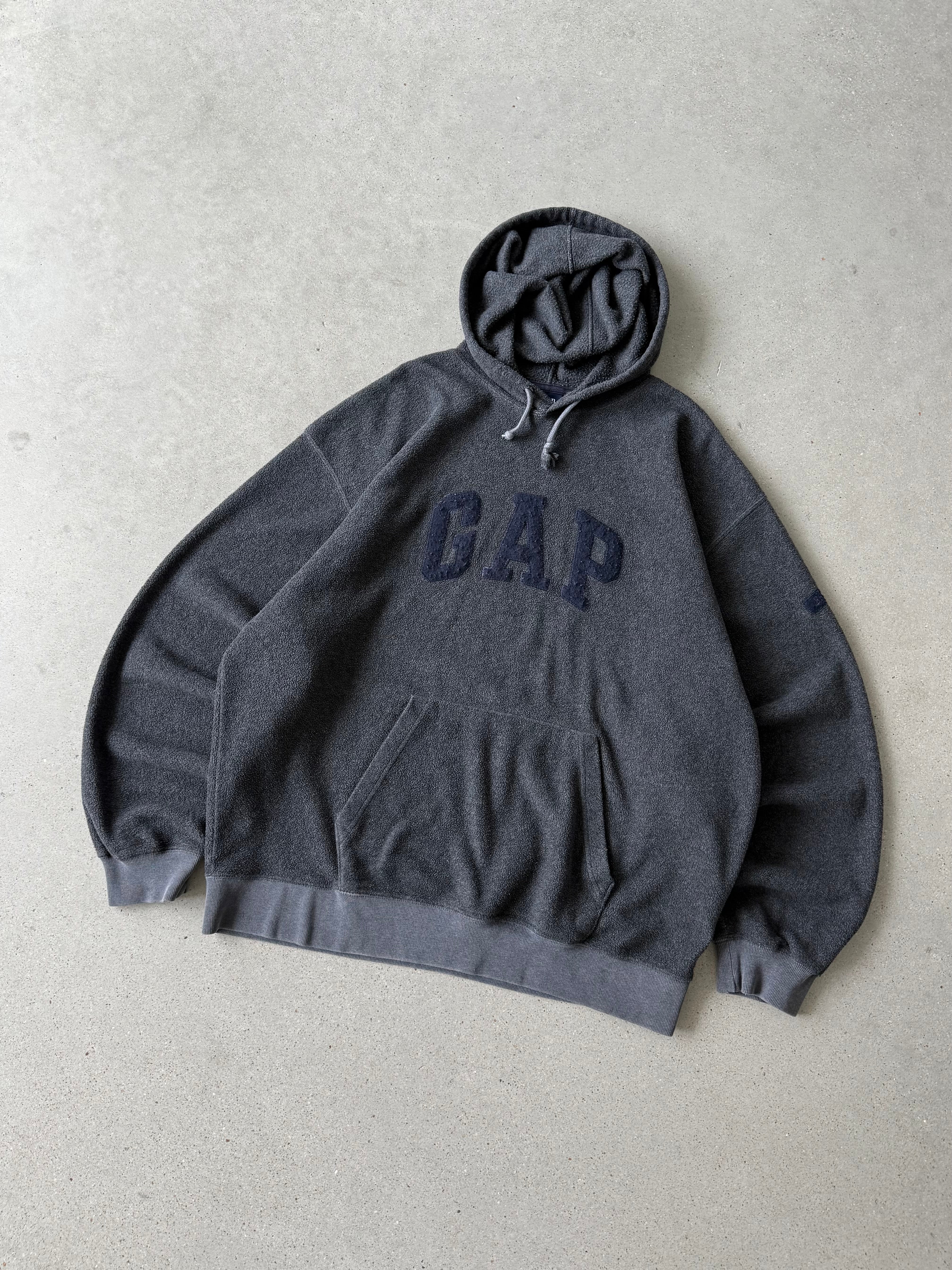 Vintage GAP Gray Fleece Hoodie - XL