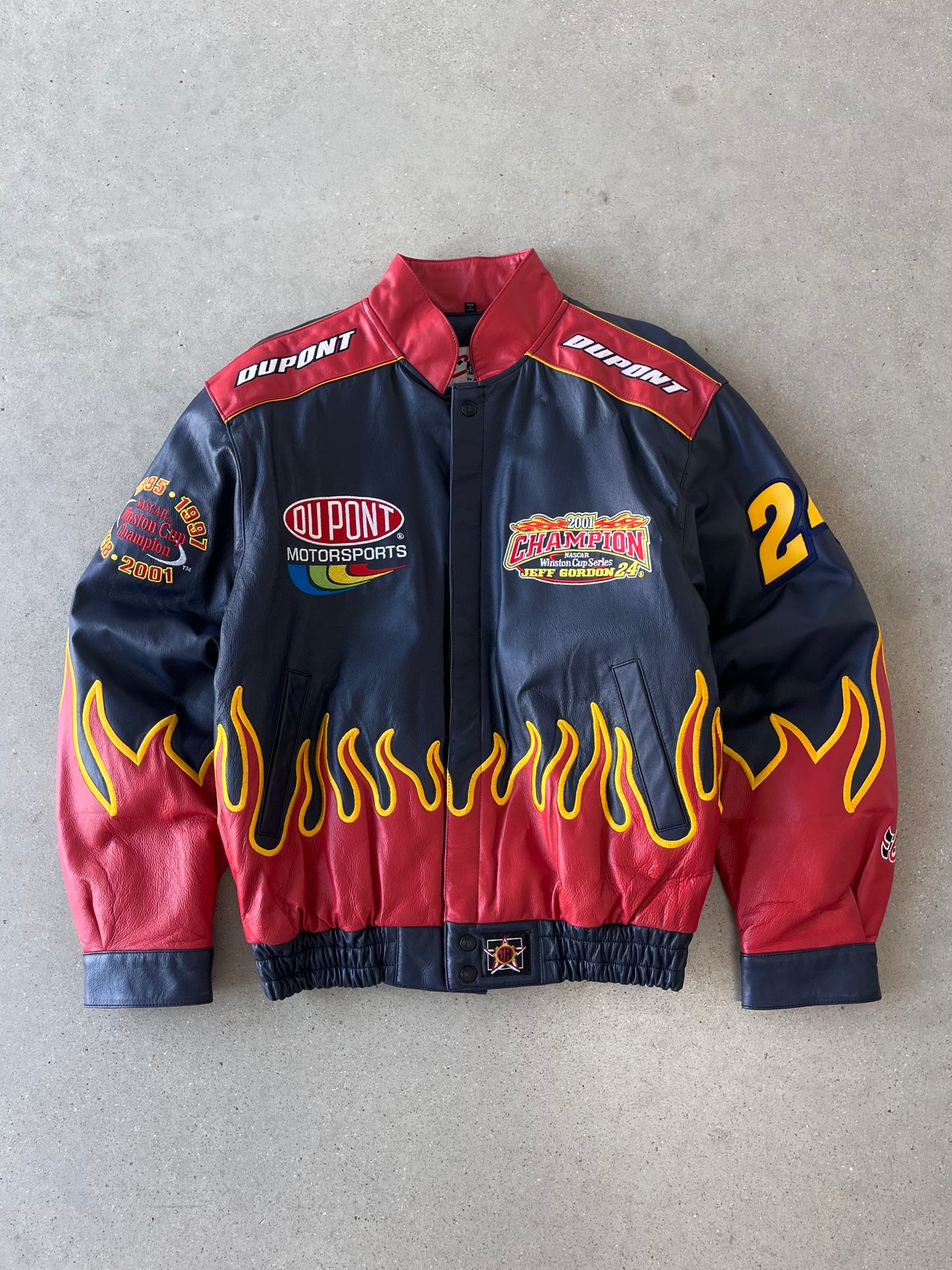 Vintage 2001 NASCAR Jeff Hamilton #24 Leather Jacket - S