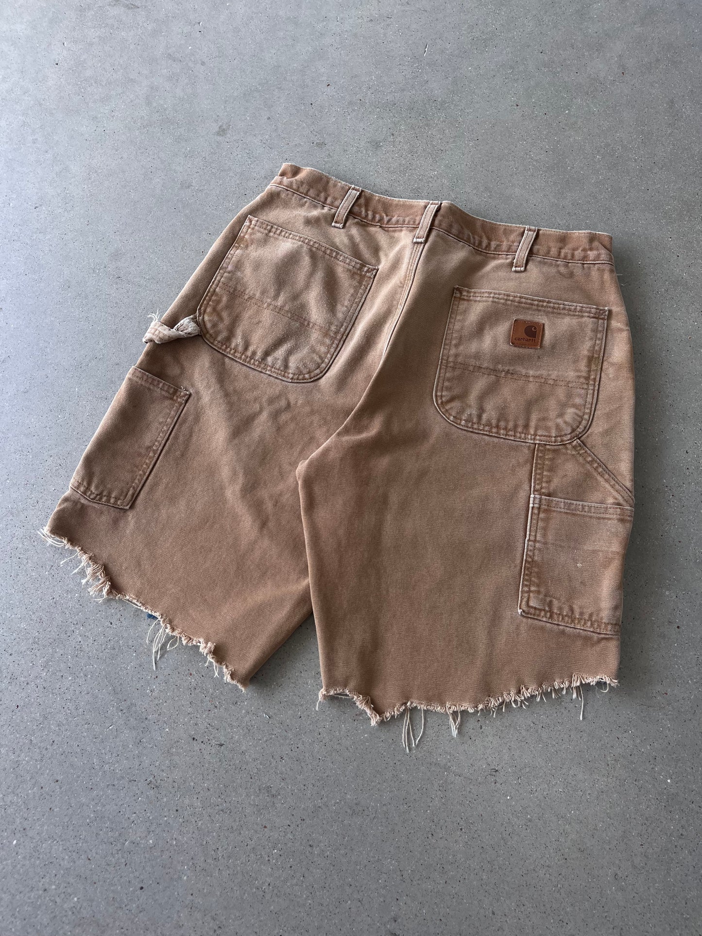 Vintage Carhartt Tan Carpenter Distressed Shorts - 32