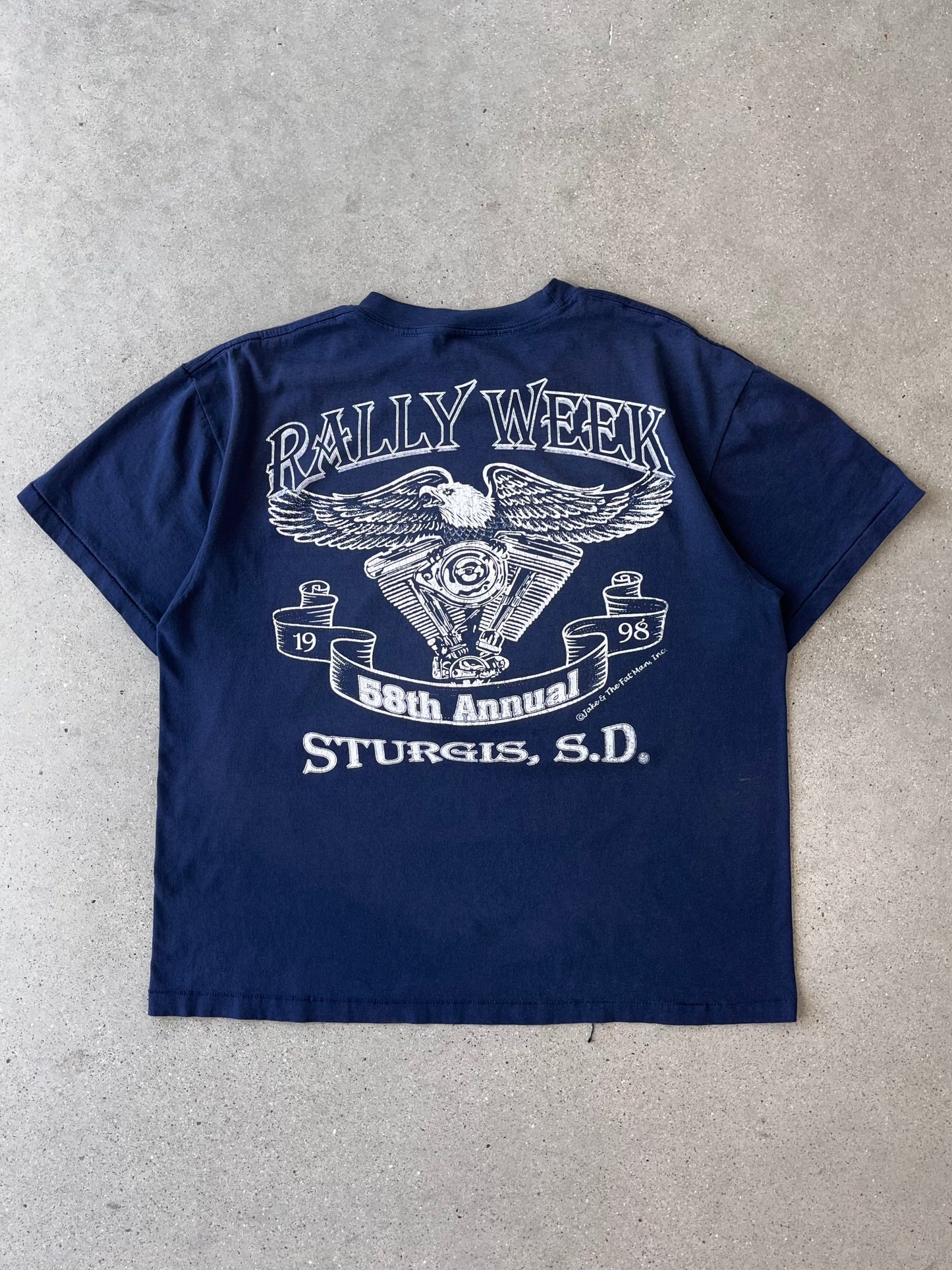 Vintage 1998 Sturgis South Dakota Biker Tee - L