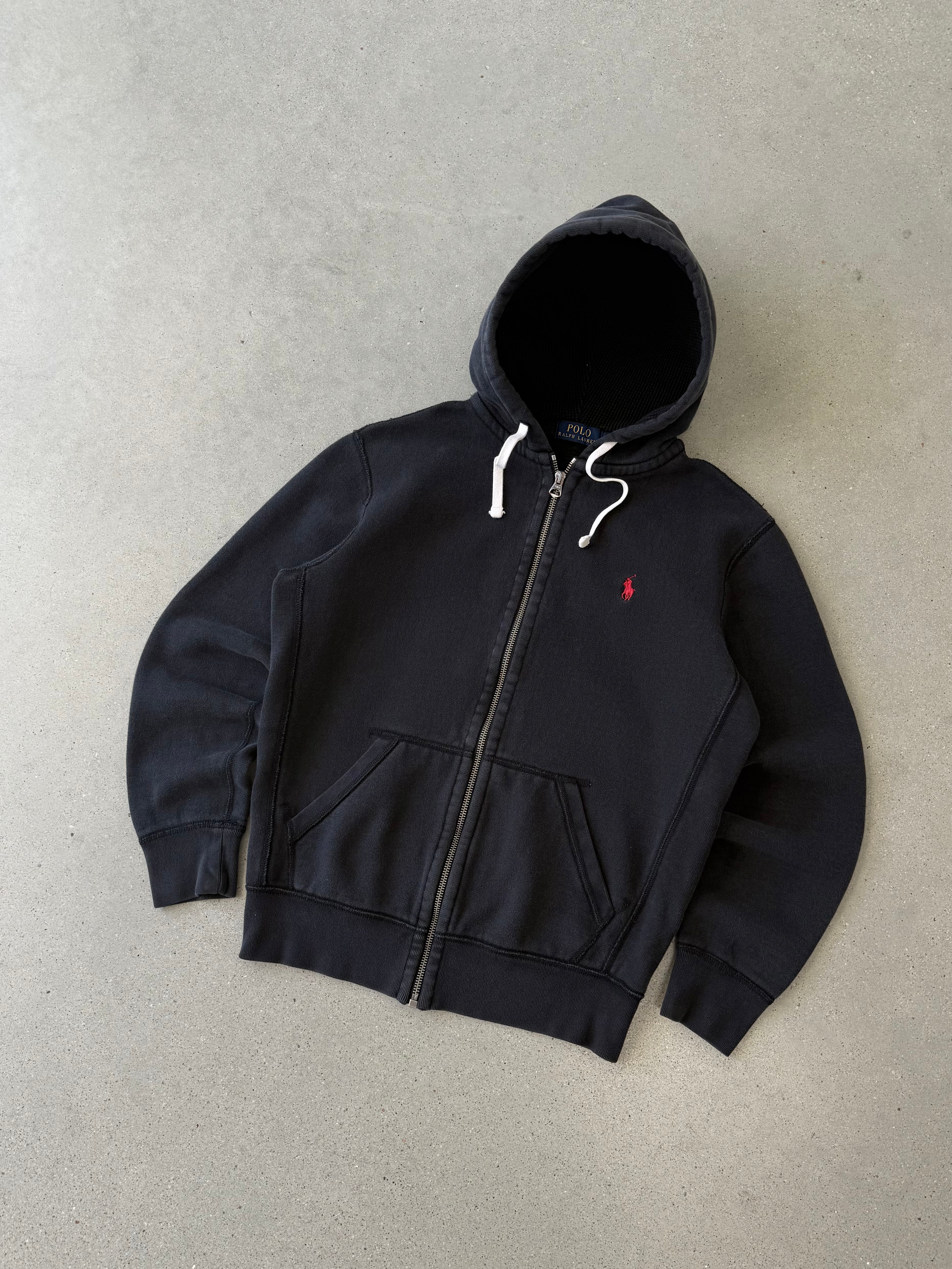 Vintage Polo Ralph Lauren Black Zip-up Hoodie - S
