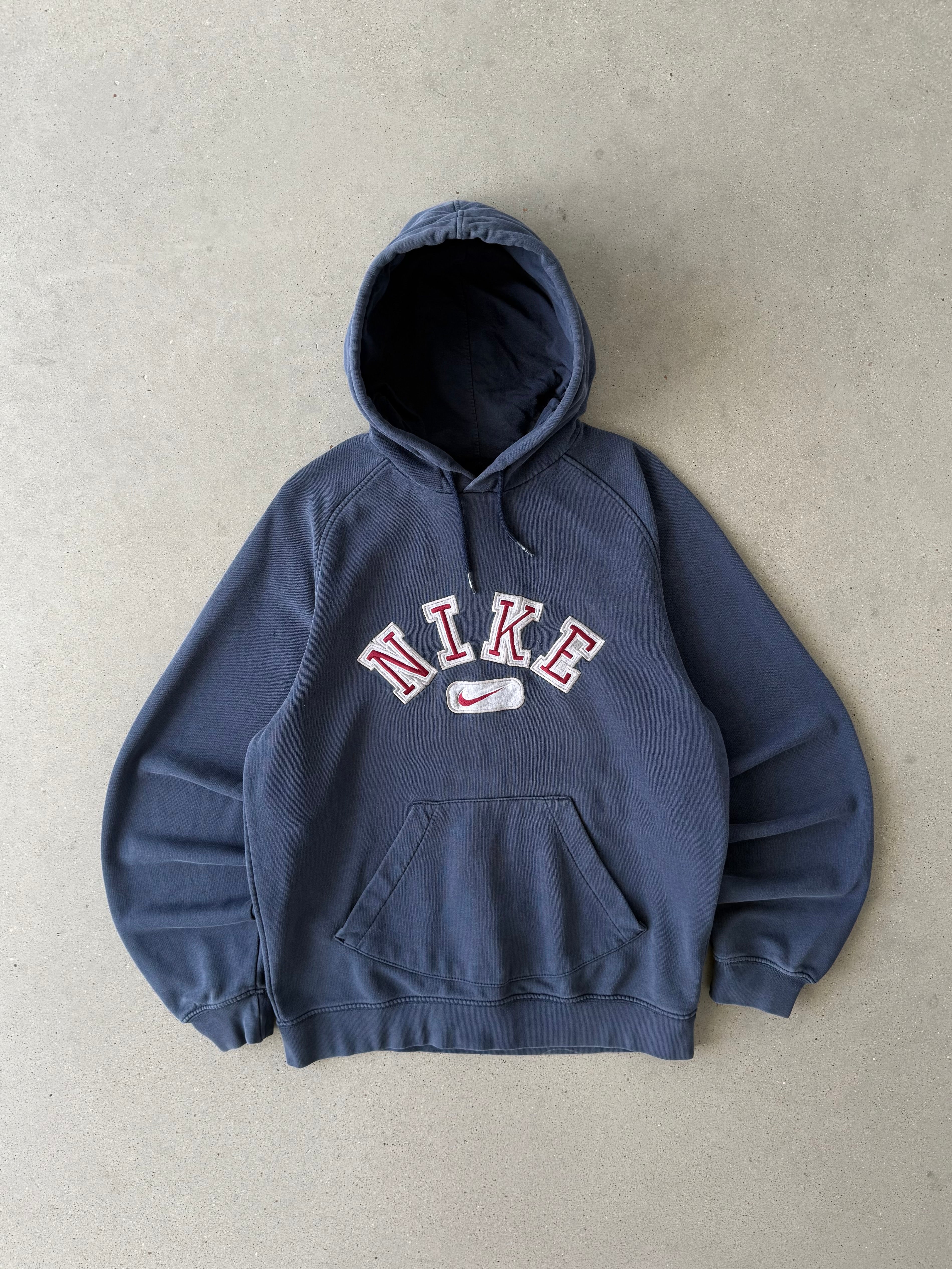 Vintage Nike Spell-out Navy Hoodie - M