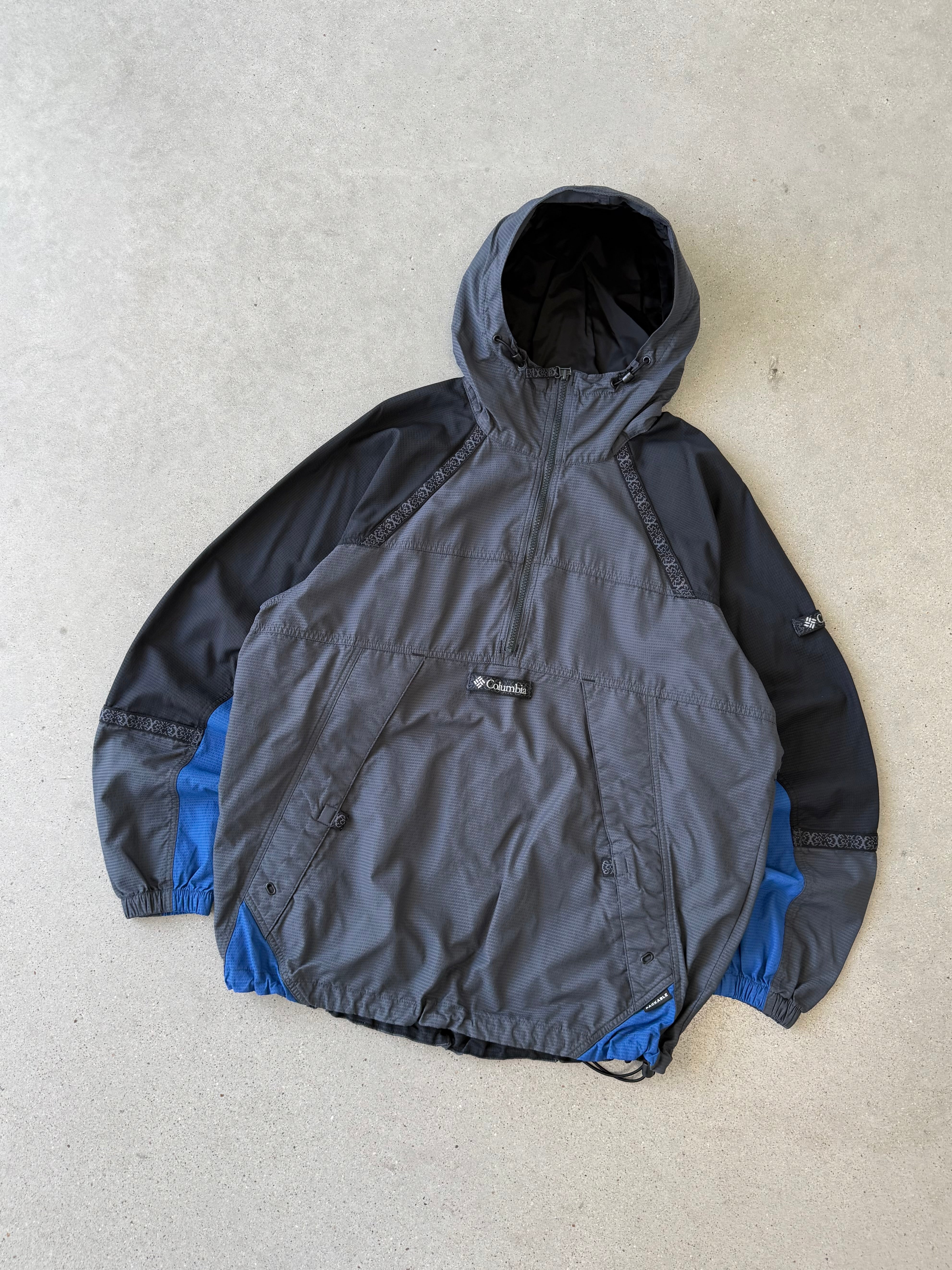 Vintage Columbia Black/Blue Jacket - L