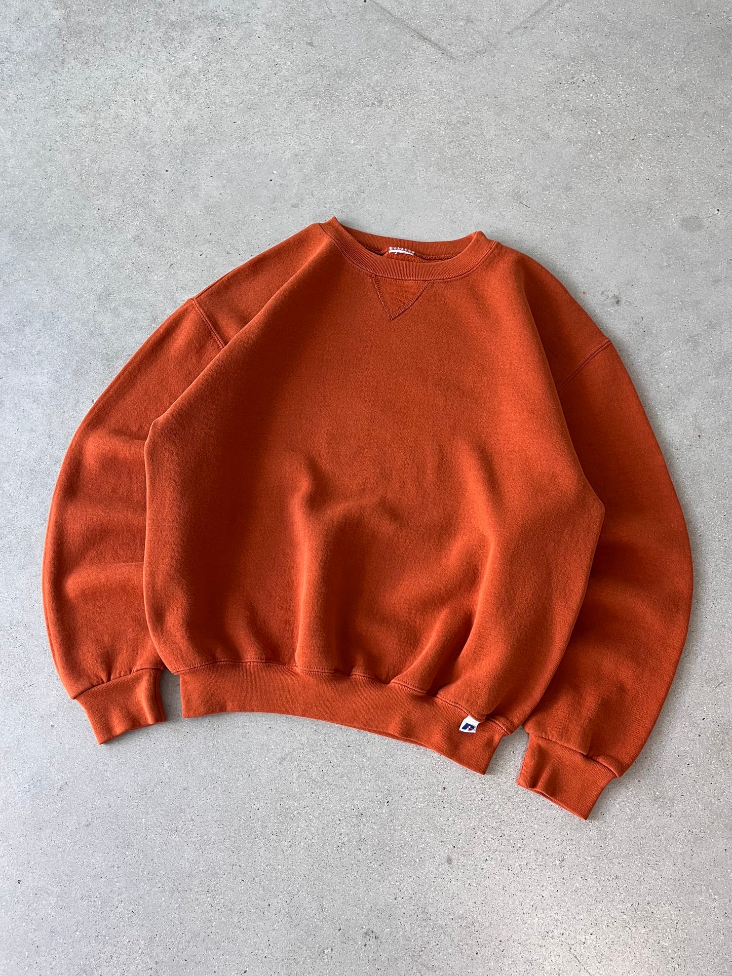 Vintage Burnt Orange Russell Athletic Boxy Sweatshirt - L