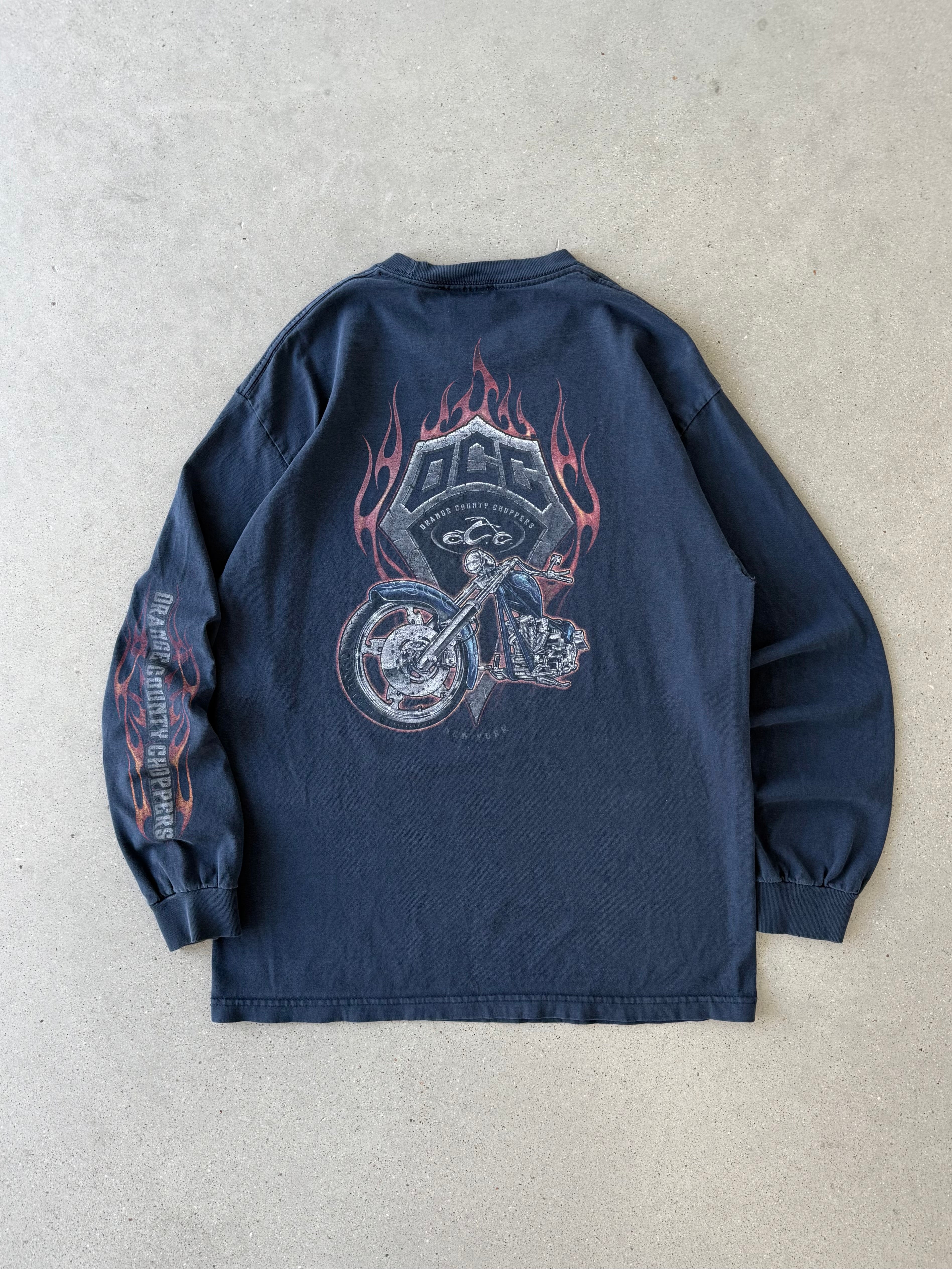 Vintage Orange County Chopper Flame Long Sleeve - L