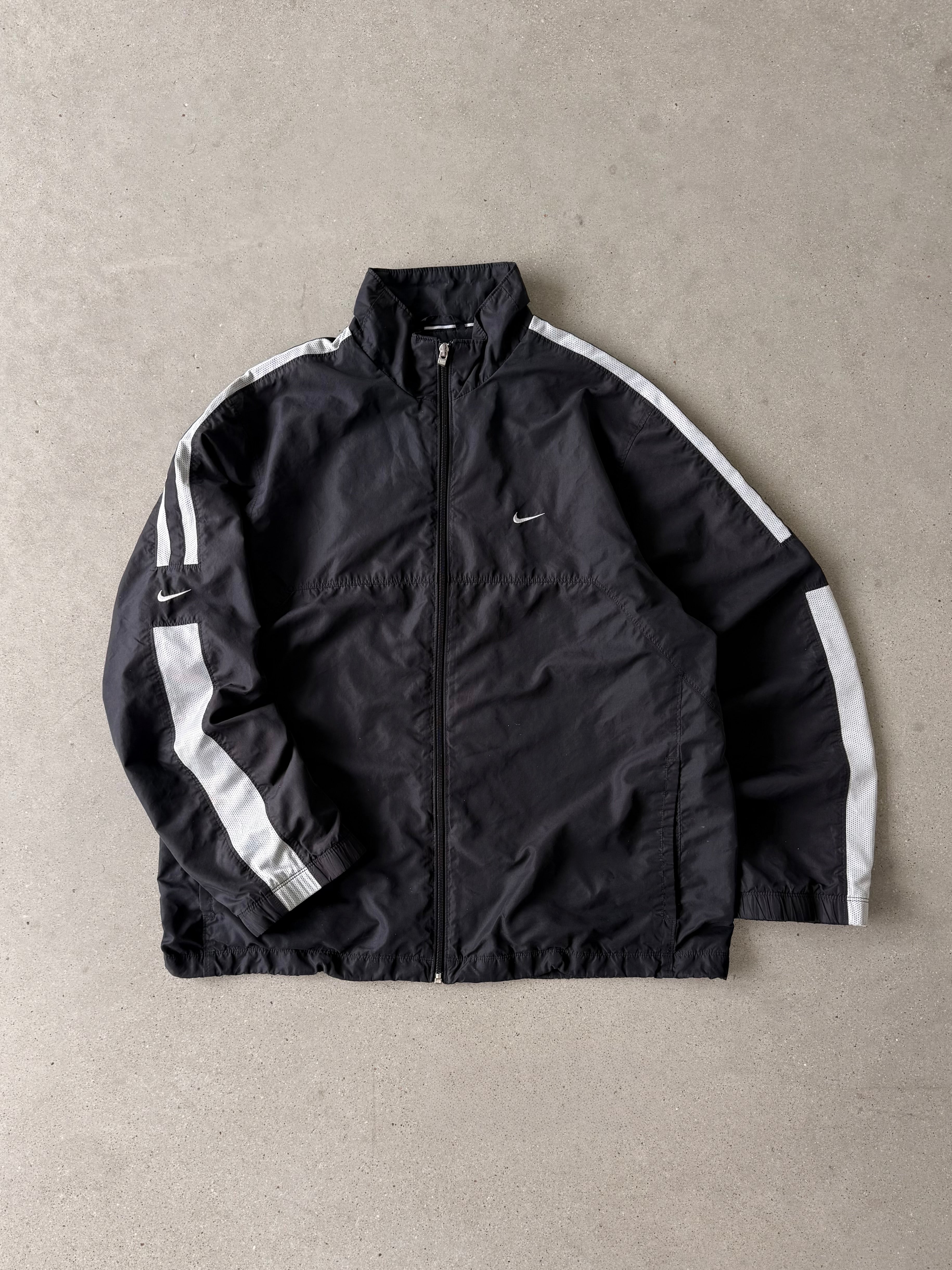 Vintage 2000s Nike Black/Gray Track Jacket - XL