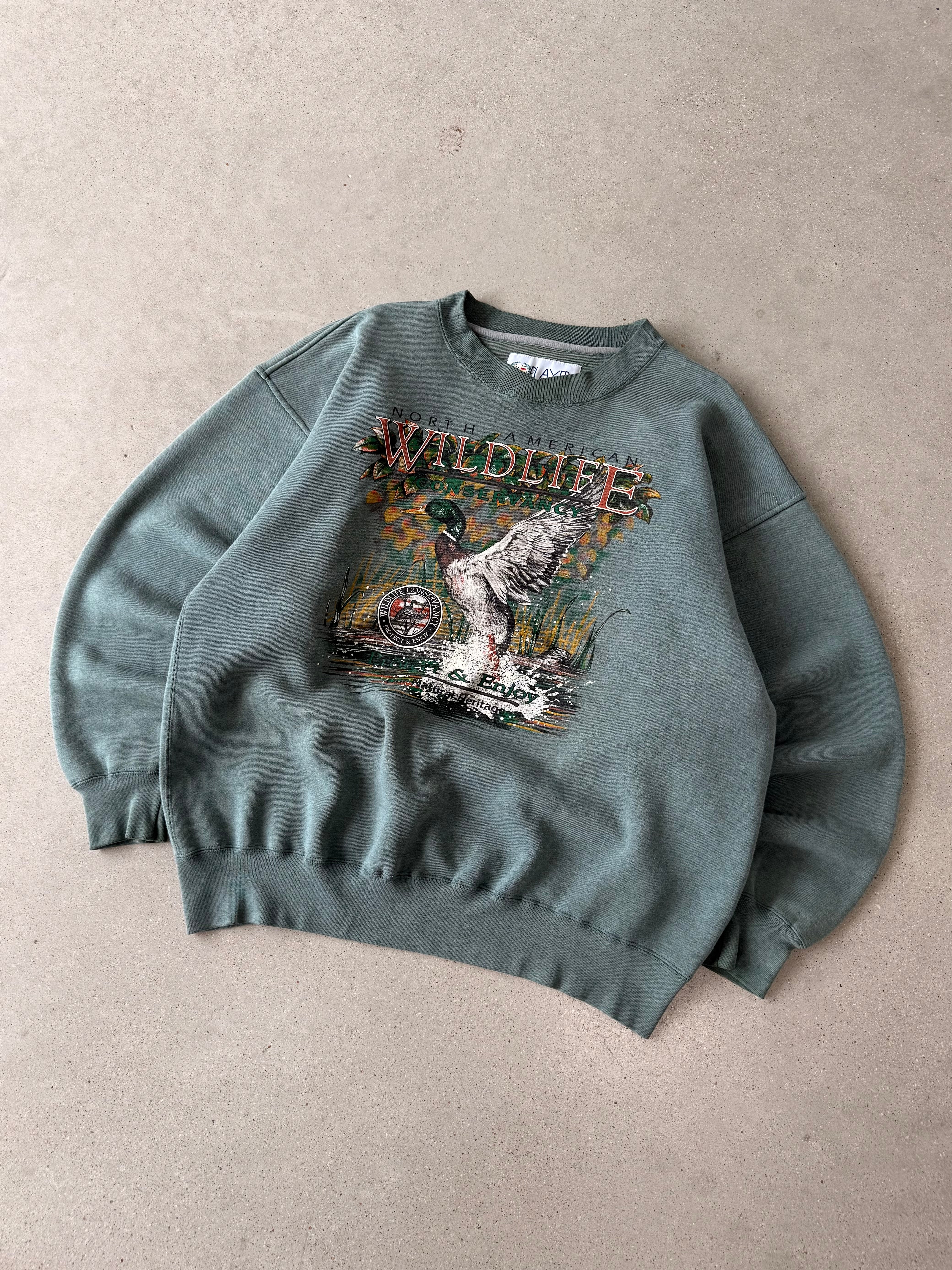 Vintage North American Wildlife Duck Sweatshirt - XL